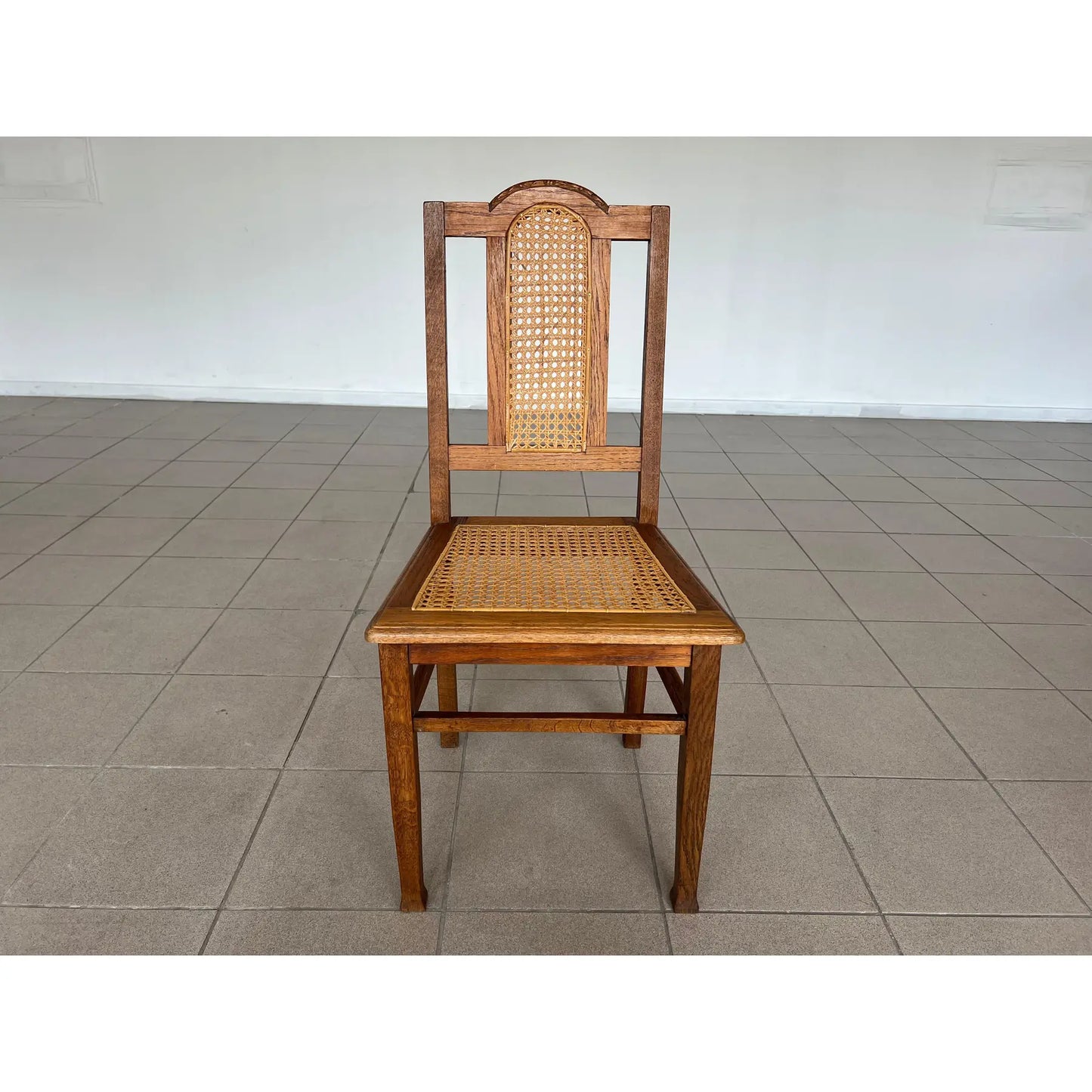 Antique French Colonial Rattan Dining Chairs – Set of 6