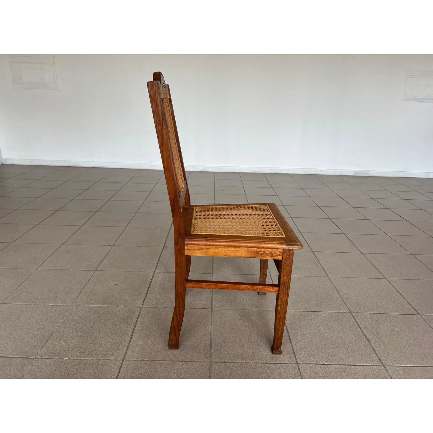Antique French Colonial Rattan Dining Chairs – Set of 6