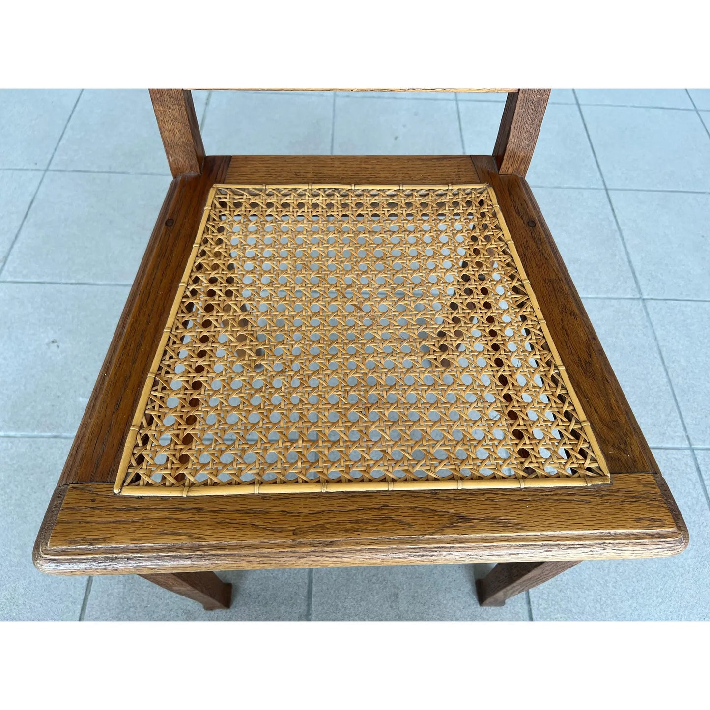 Antique French Colonial Rattan Dining Chairs – Set of 6