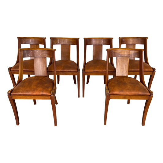 Empire Style Gondola Dining Chairs – Set of 6