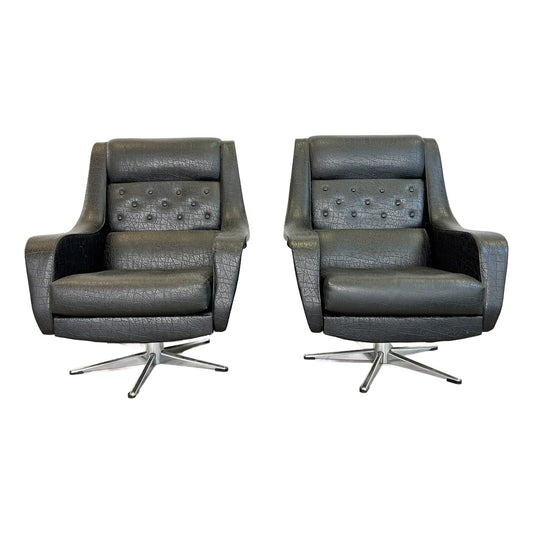 Erhardsen & Andersen Styled Swivel Chairs c.1950 – A Pair