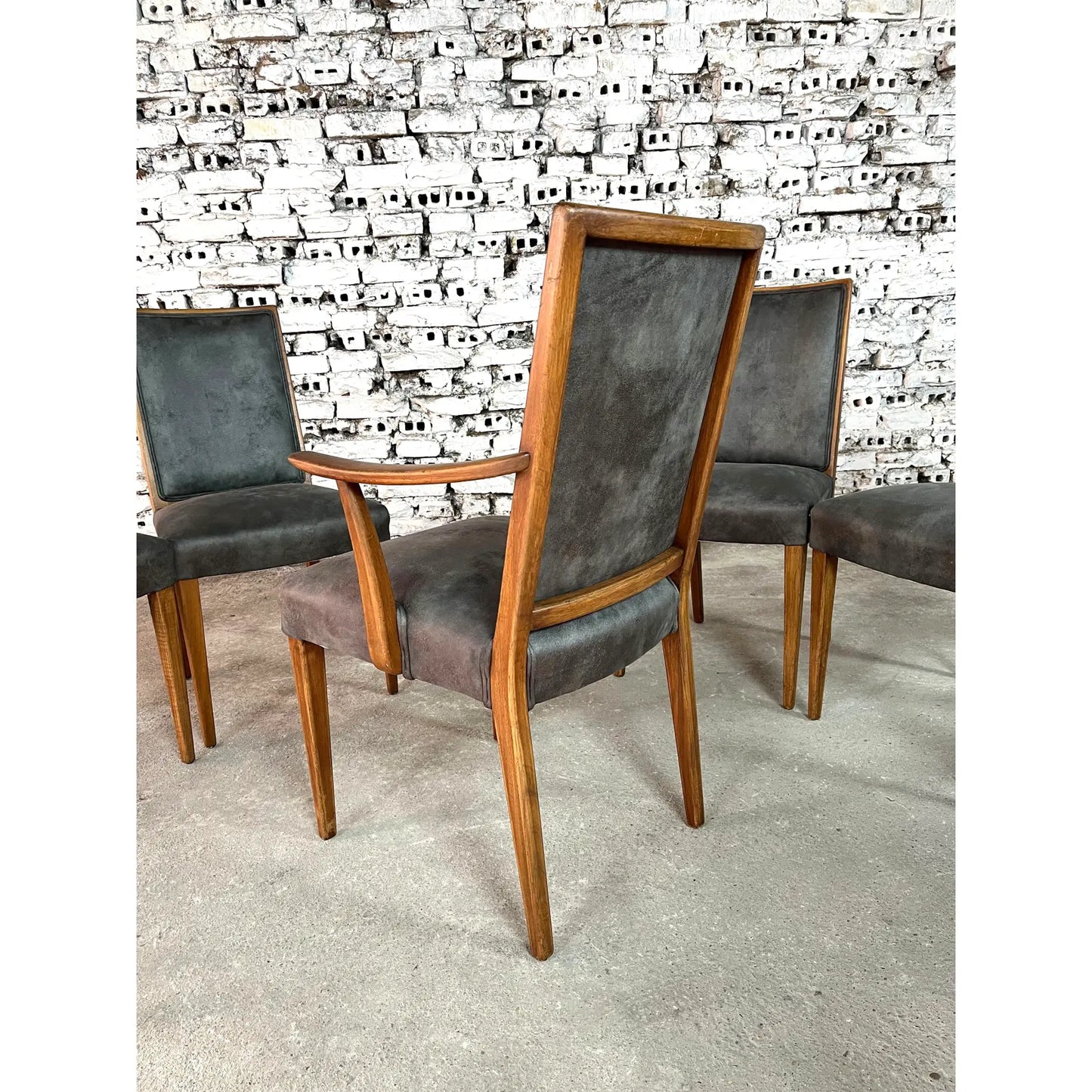 French Art Deco Dining Chairs – Set of 7