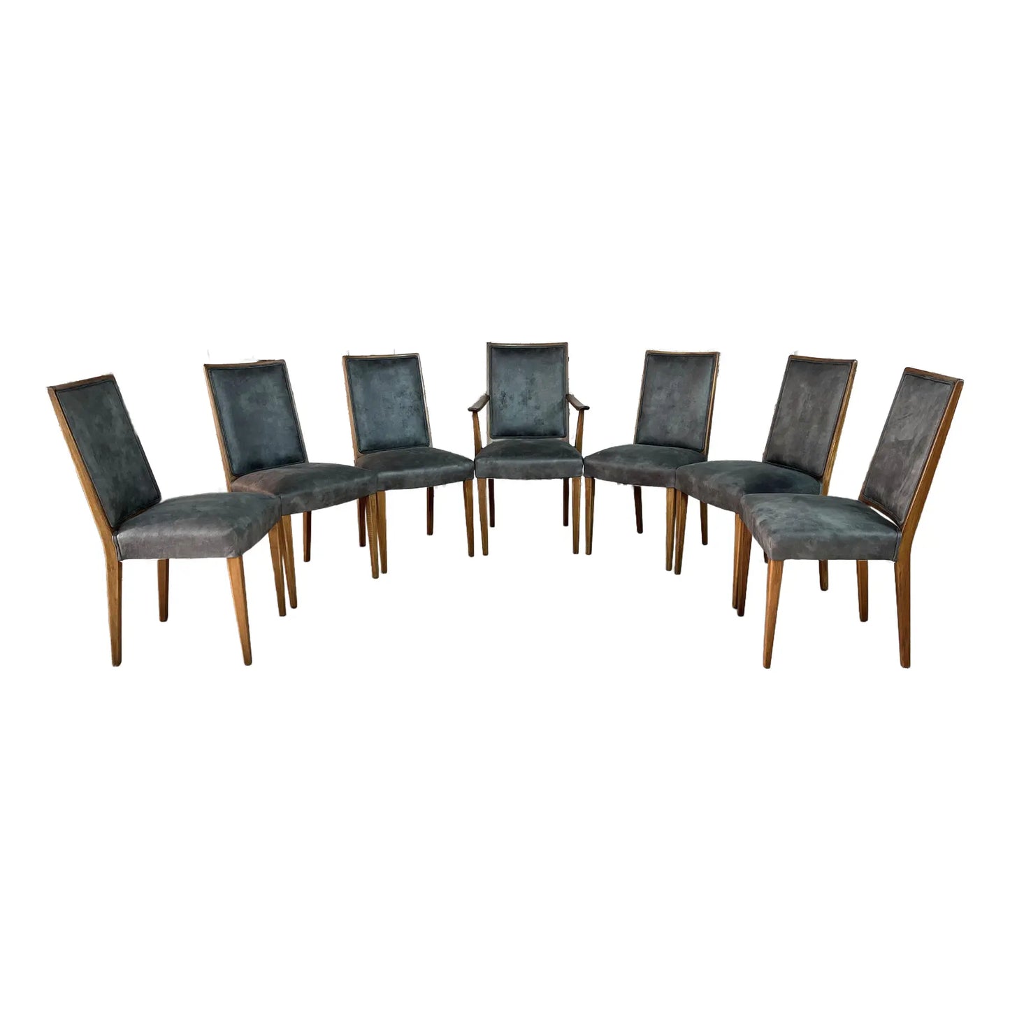 French Art Deco Dining Chairs – Set of 7