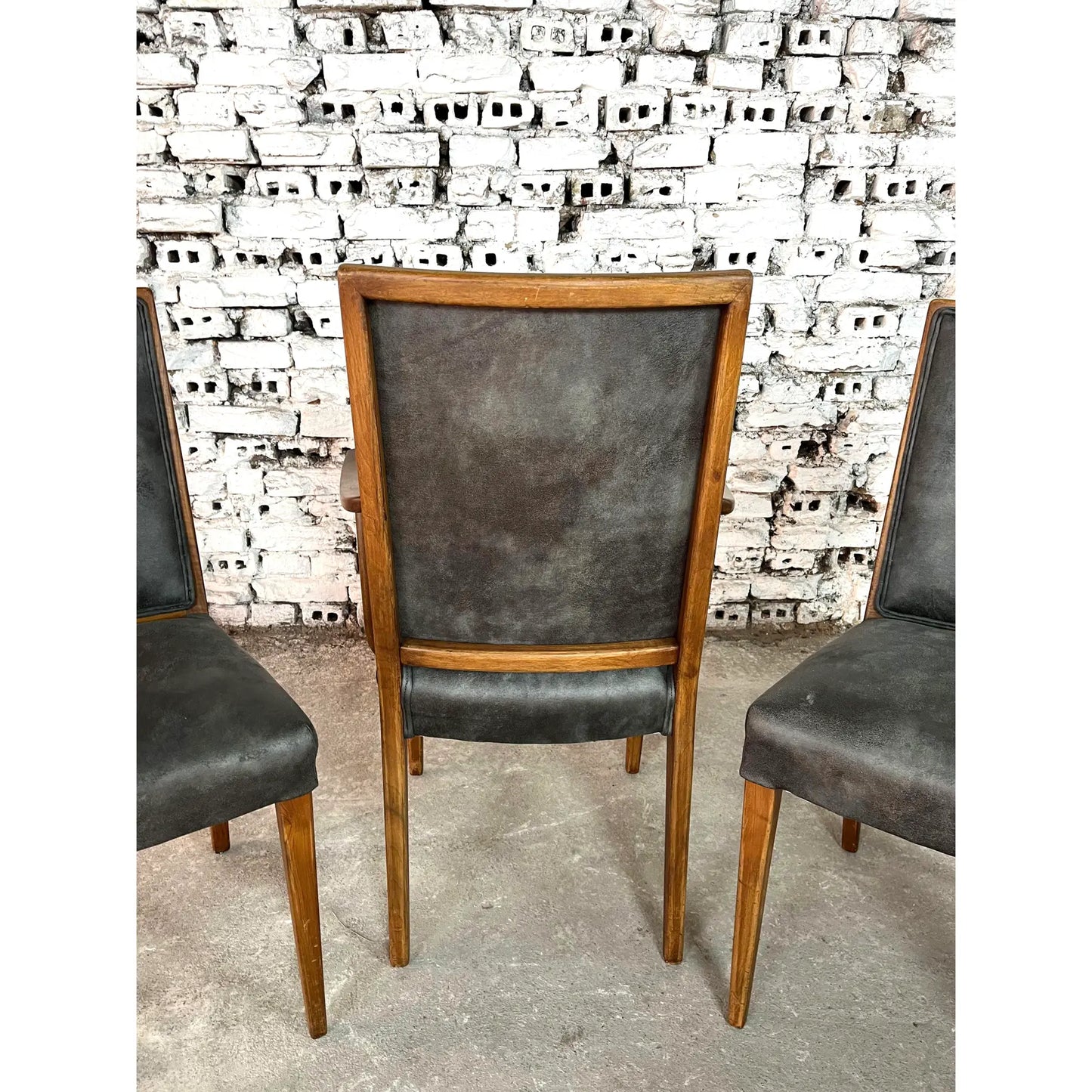 French Art Deco Dining Chairs – Set of 7