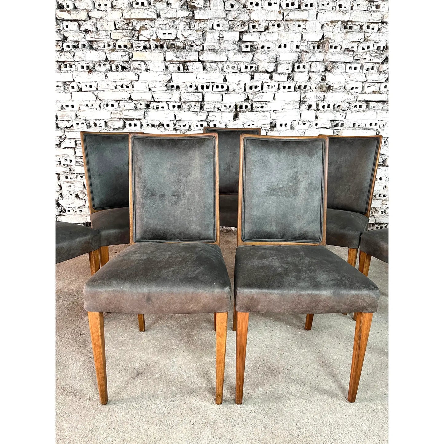 French Art Deco Dining Chairs – Set of 7