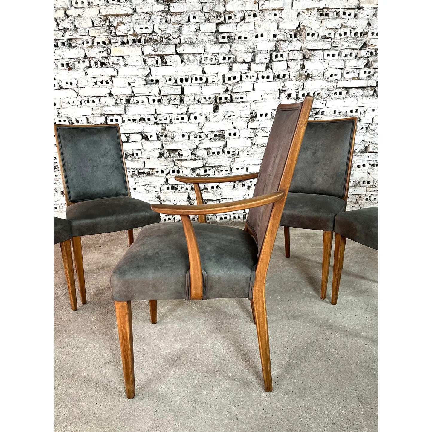 French Art Deco Dining Chairs – Set of 7
