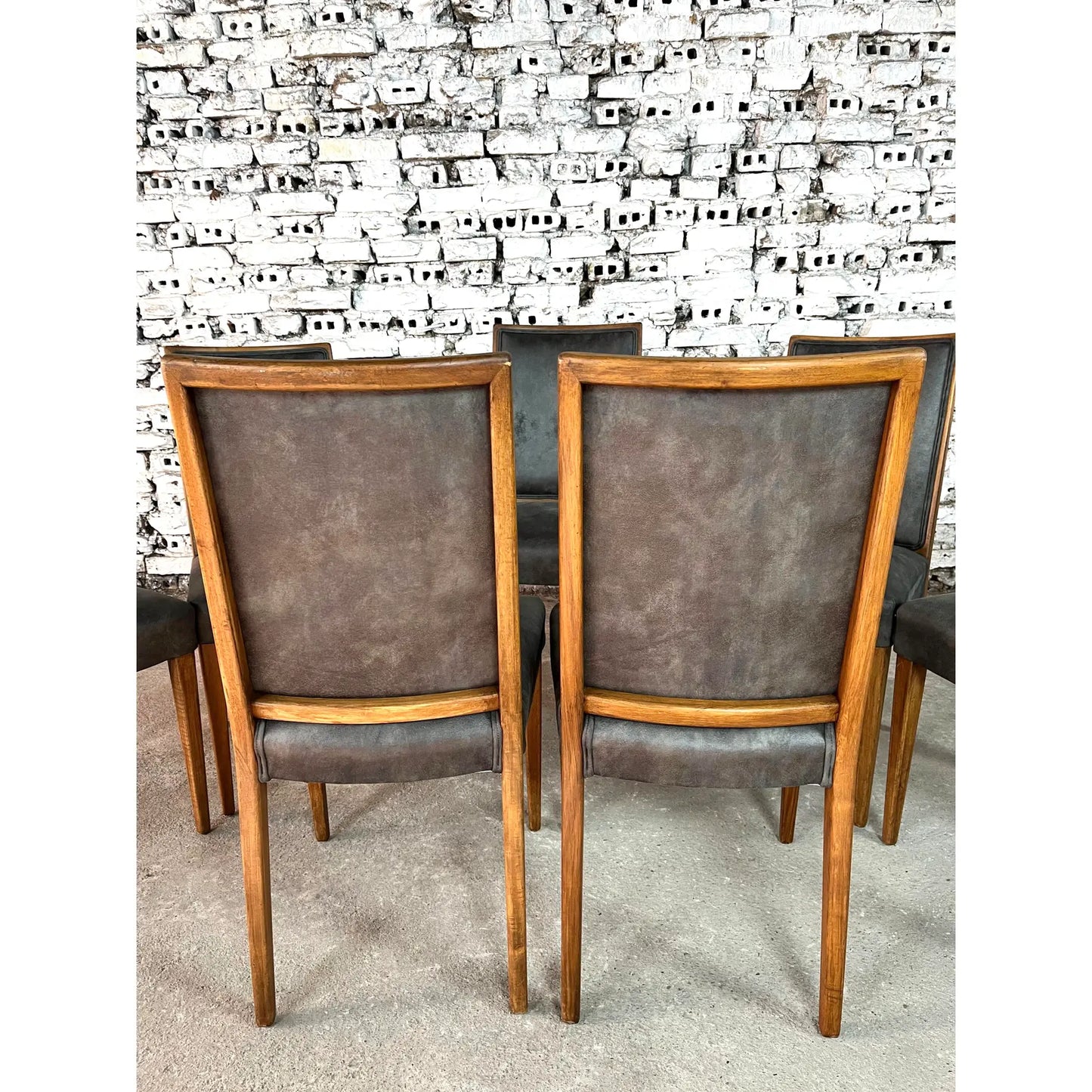 French Art Deco Dining Chairs – Set of 7