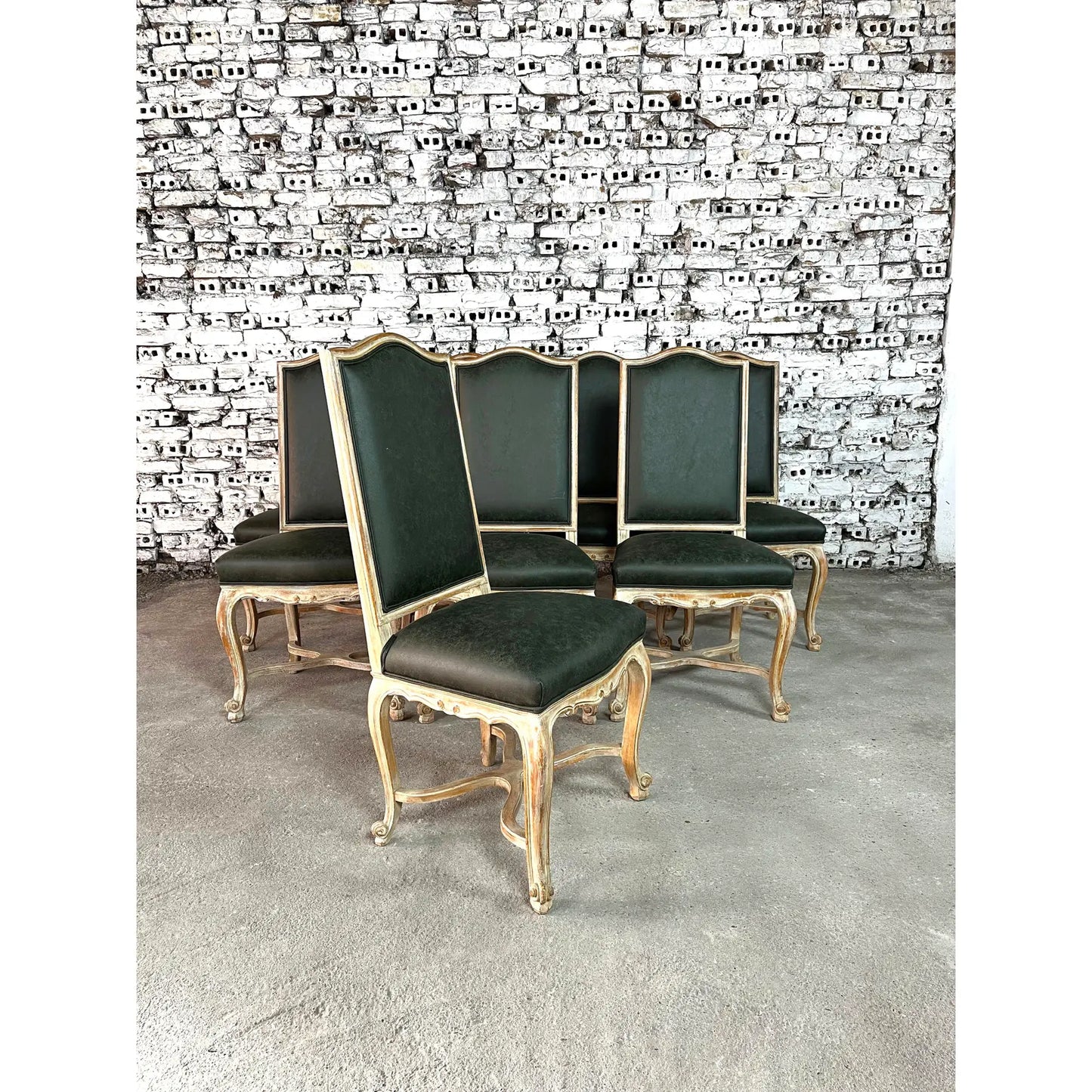 French Louis XV Style Dining Chairs – Set of 8