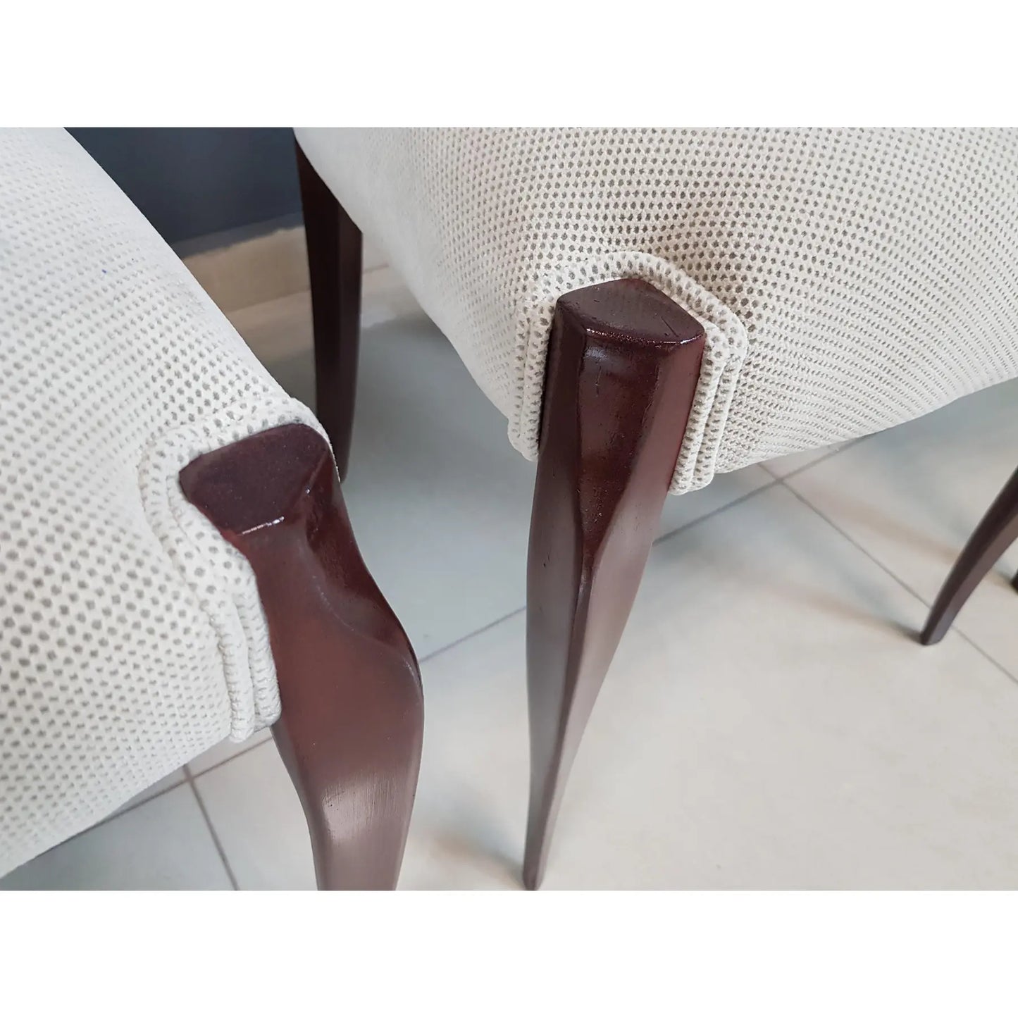 Italian Vintage Modern Dining Chairs in the Style of Paolo Buffa Newly Upholstered - Set of 5