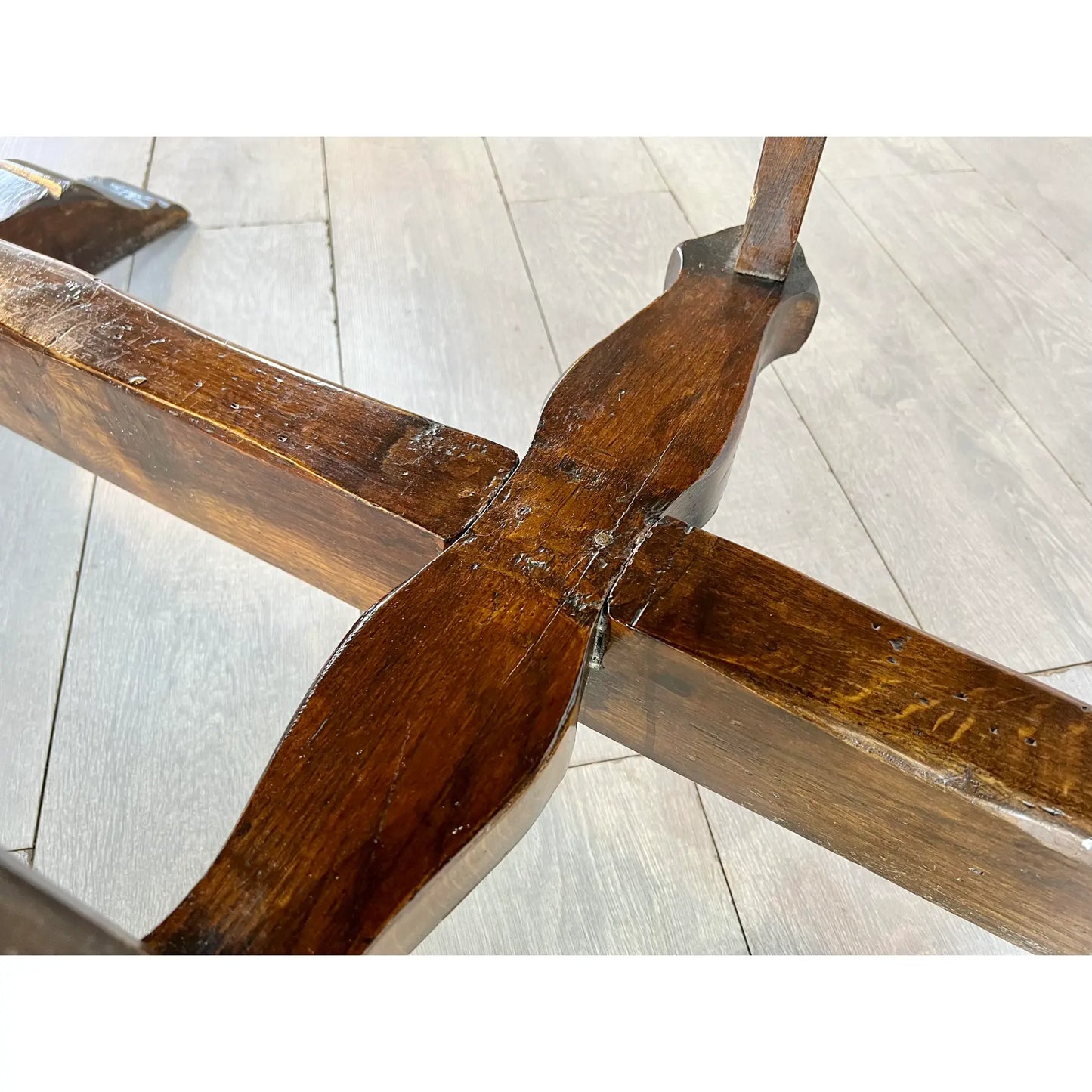 Italian Walnut Drop Leaf Dining Table With Baroque Base