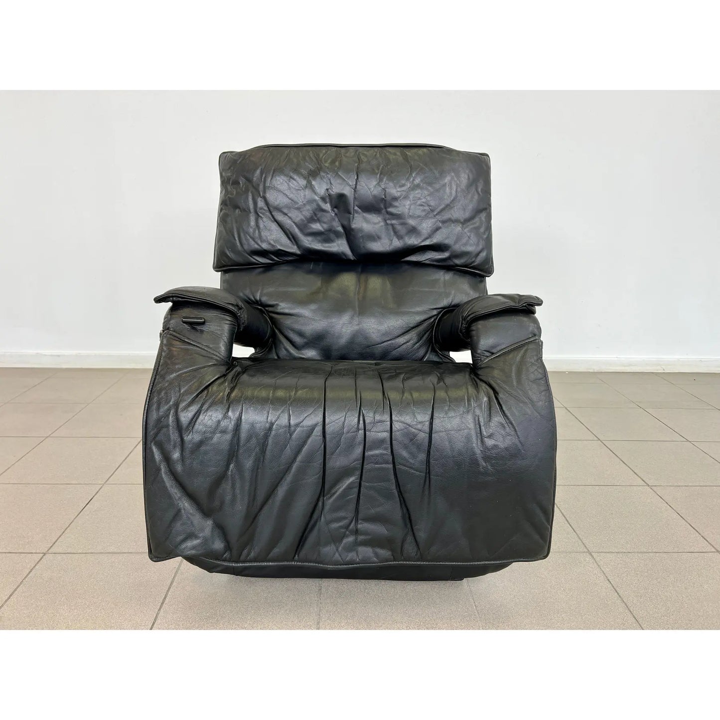 Leather Recliner by Percival Lafer, Brazil 1970s