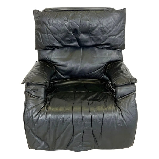 Leather Recliner by Percival Lafer, Brazil 1970s