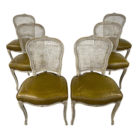 Louis XV Cane Back Dining Chairs – Set of 6
