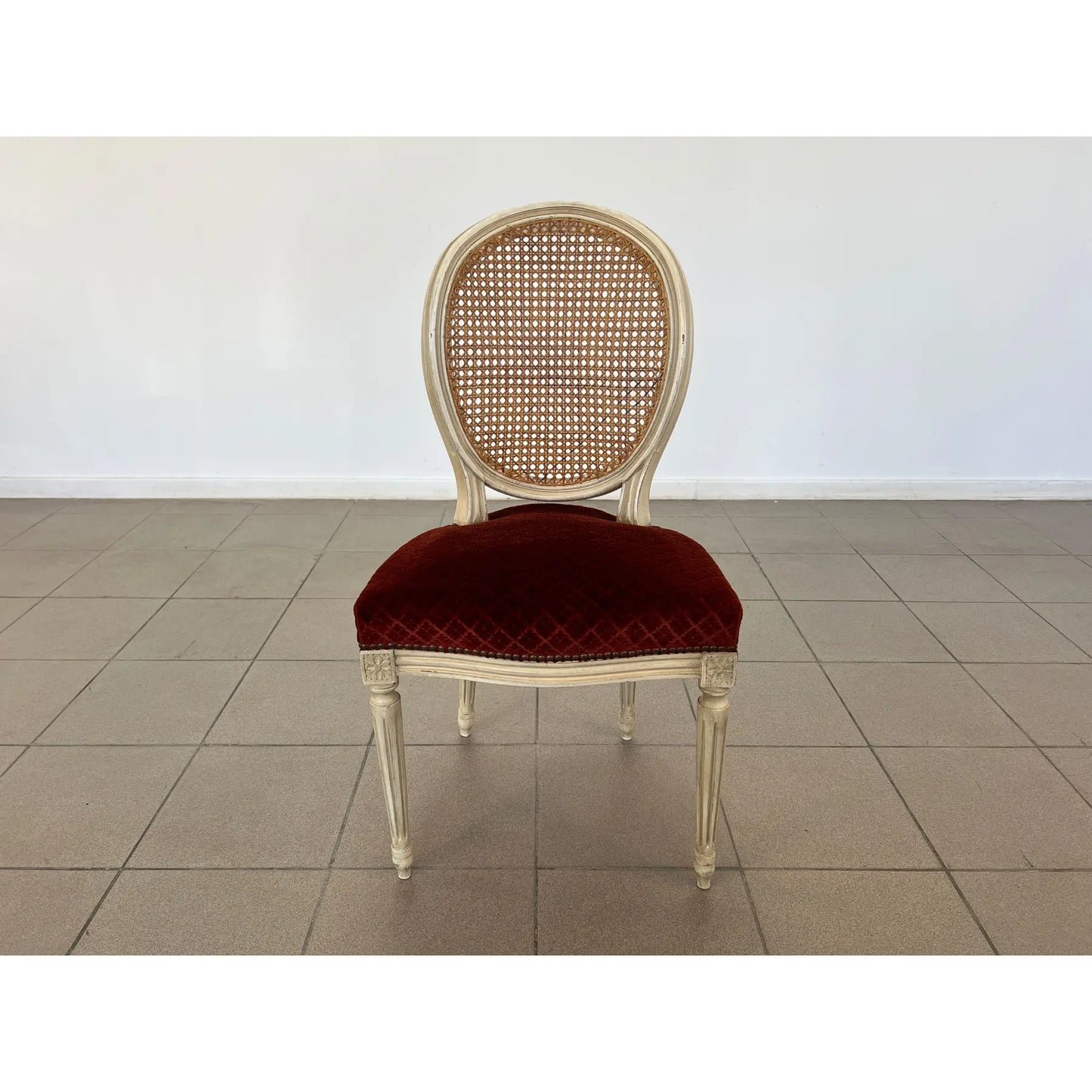 Louis XVI Medallion Cane Back Dining Chairs – Set of 6