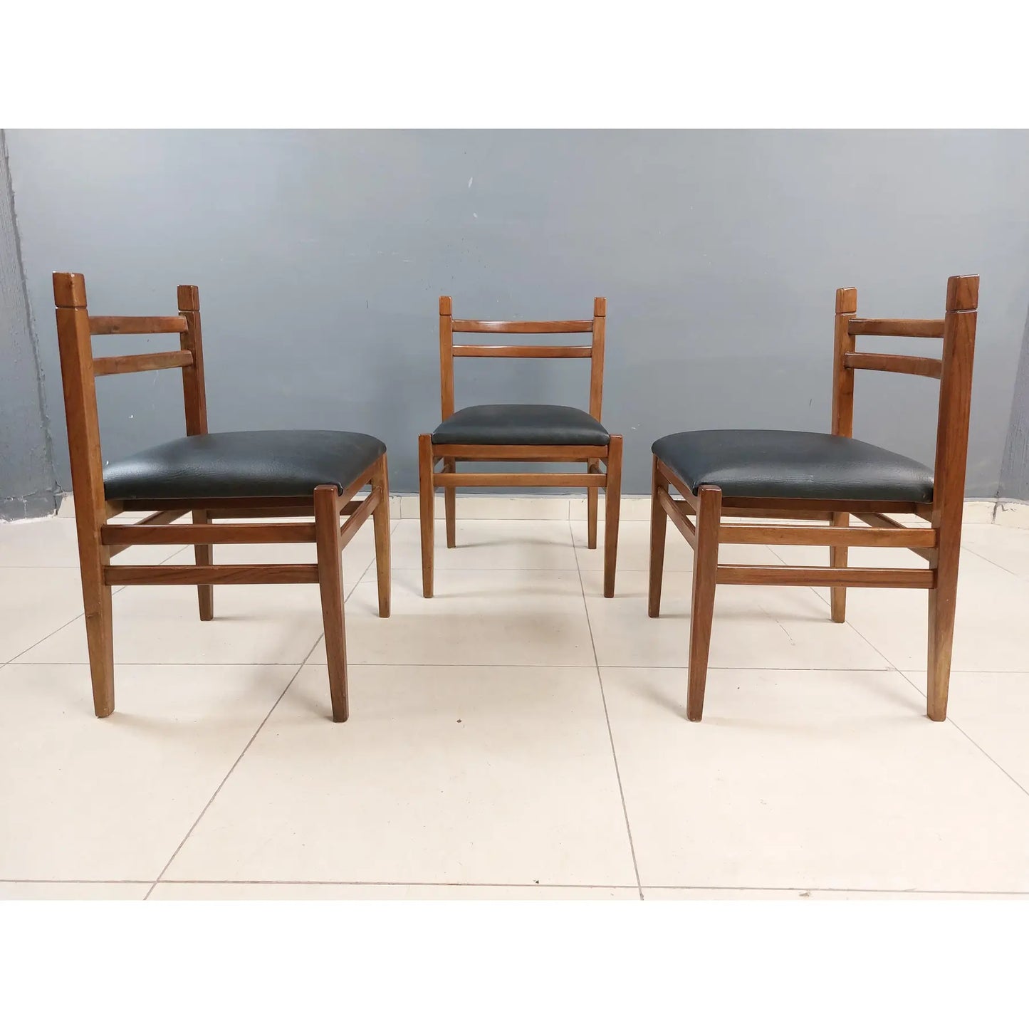 Mid Century Modern Scandinavian Design Dining Chairs - Set of 6