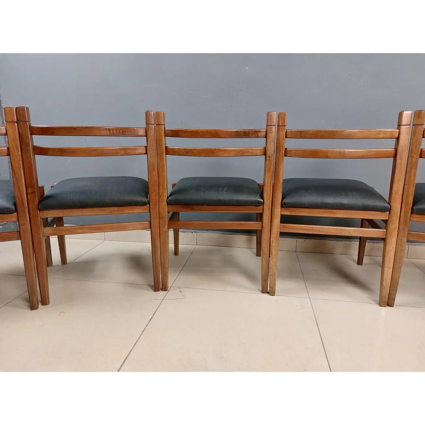 Mid Century Modern Scandinavian Design Dining Chairs - Set of 6