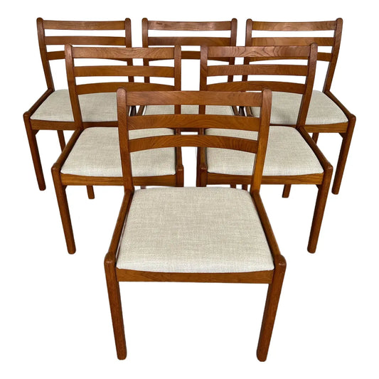 Mid Century Modern Scandinavian Dining Chairs – Set of 6