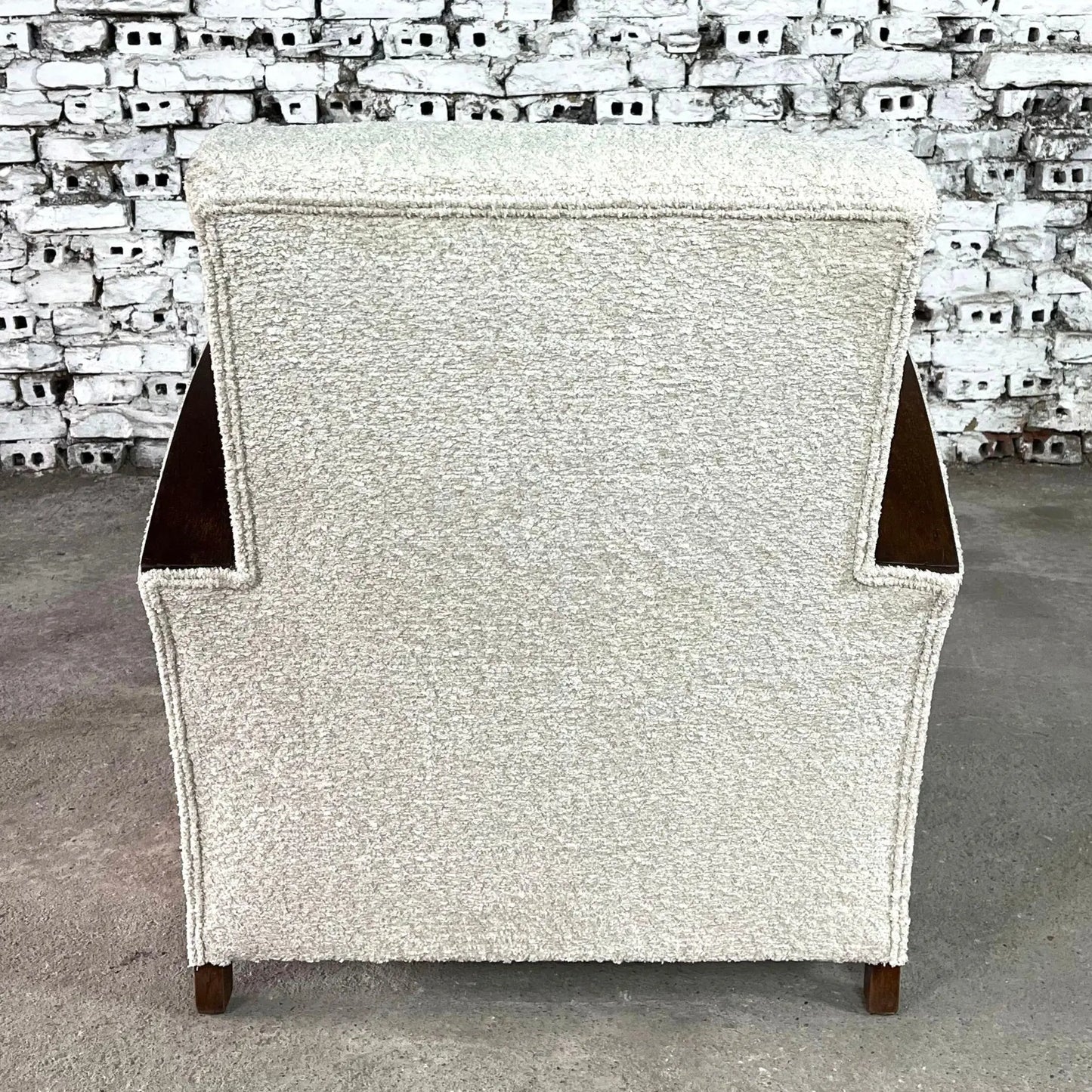 Vintage Dutch Boucle Art Deco Armchair