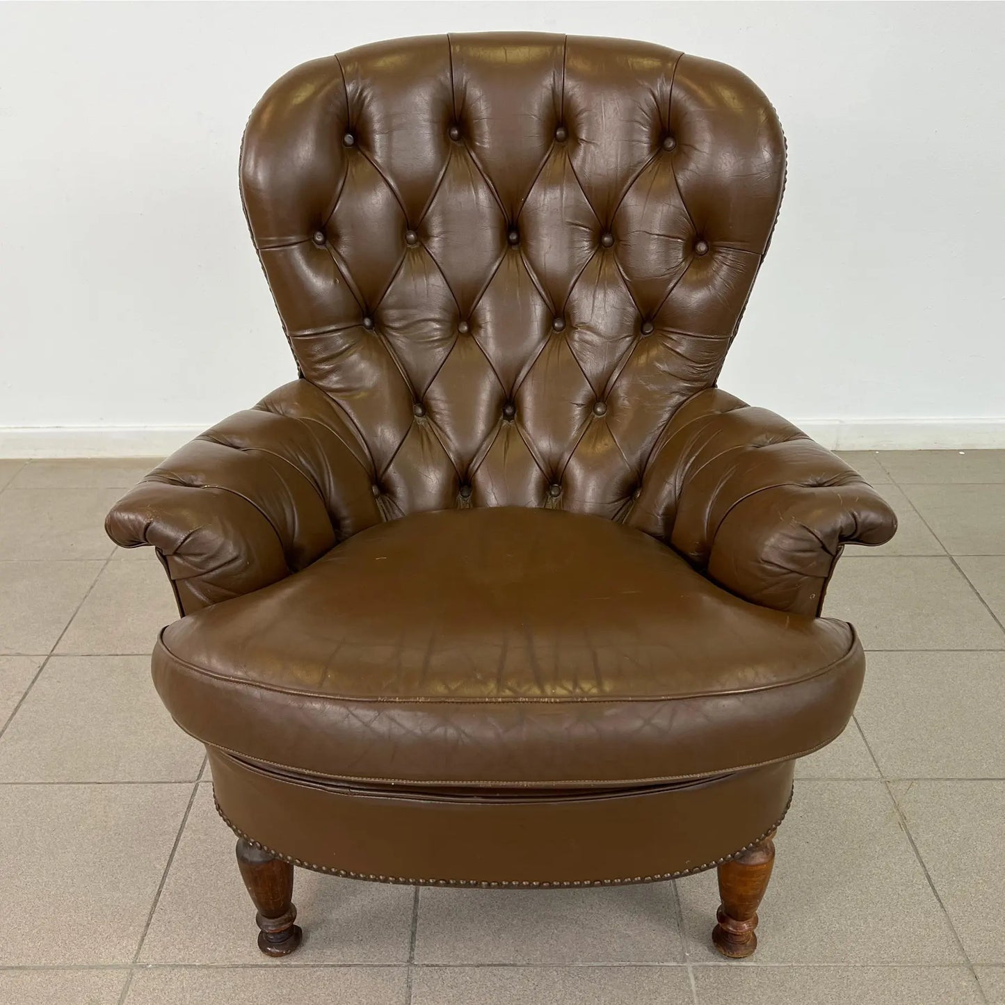 Vintage Dutch Leather Club Chair