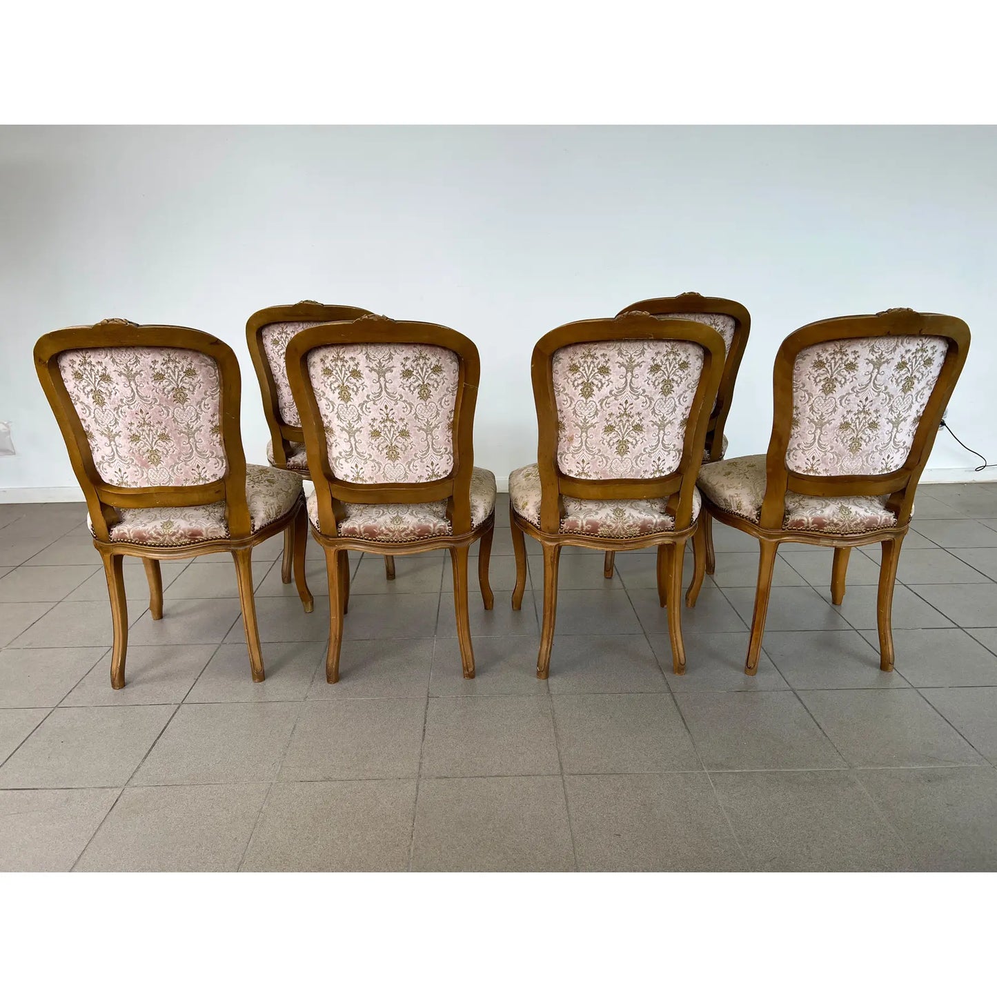 Vintage French Louis XV Style Dining Chairs – Set of 6