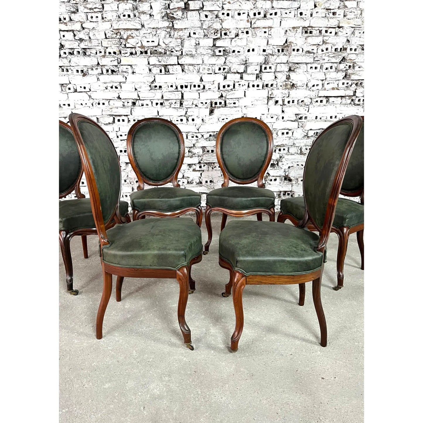 Vintage Louis Philippe Style Dining Chairs – Set of 6
