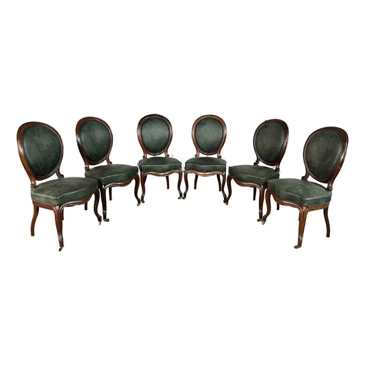 Vintage Louis Philippe Style Dining Chairs – Set of 6
