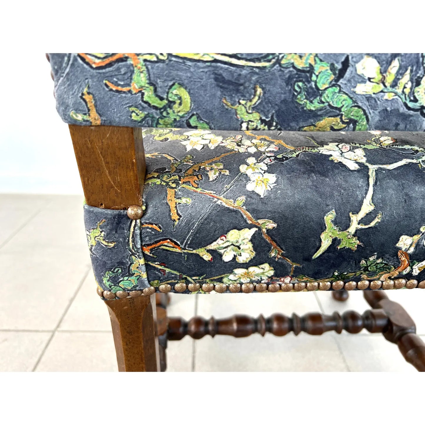 Vintage Louis XIII Style Dining Chairs – Set of 4