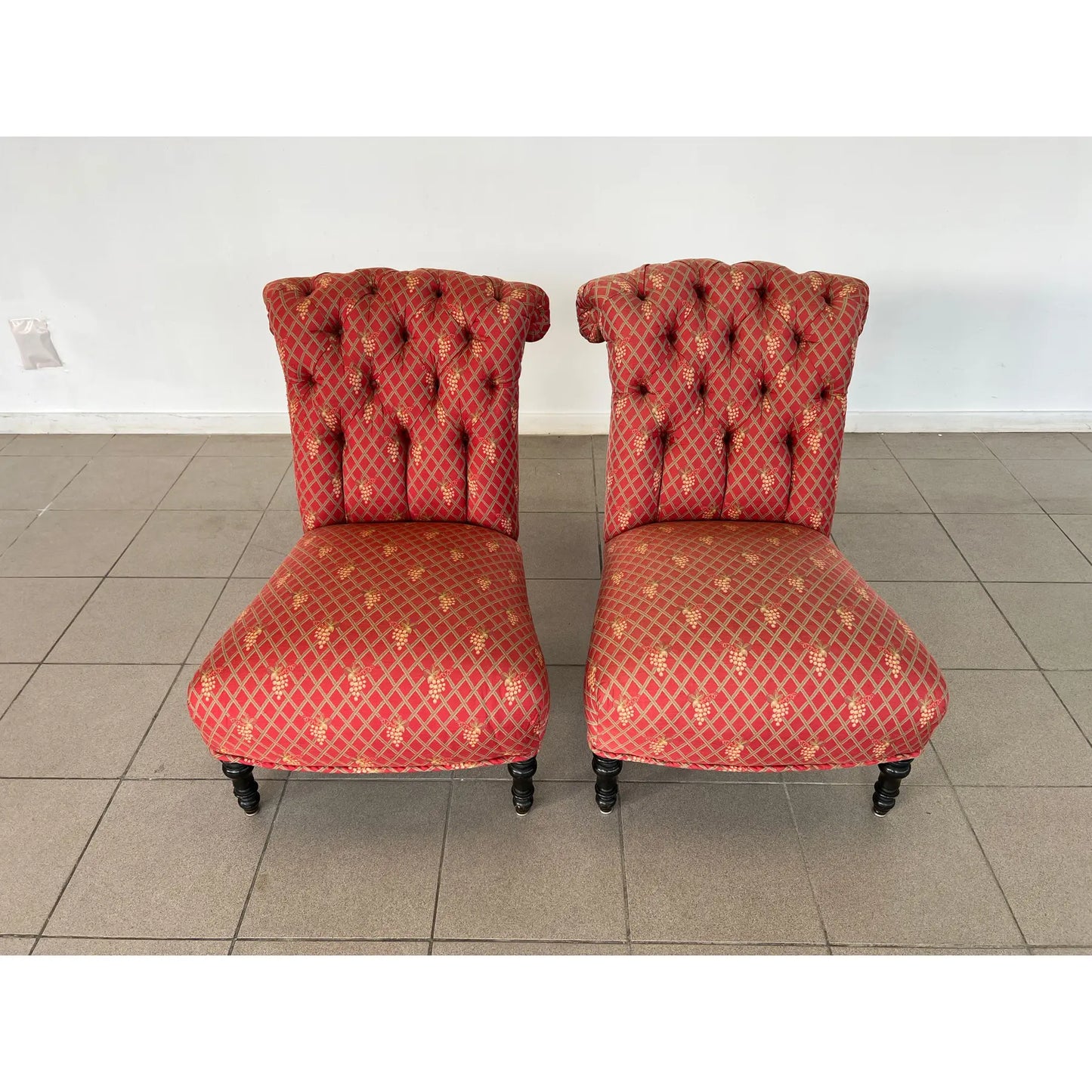 Antique Napoleon III Slipper Chairs – A Pair