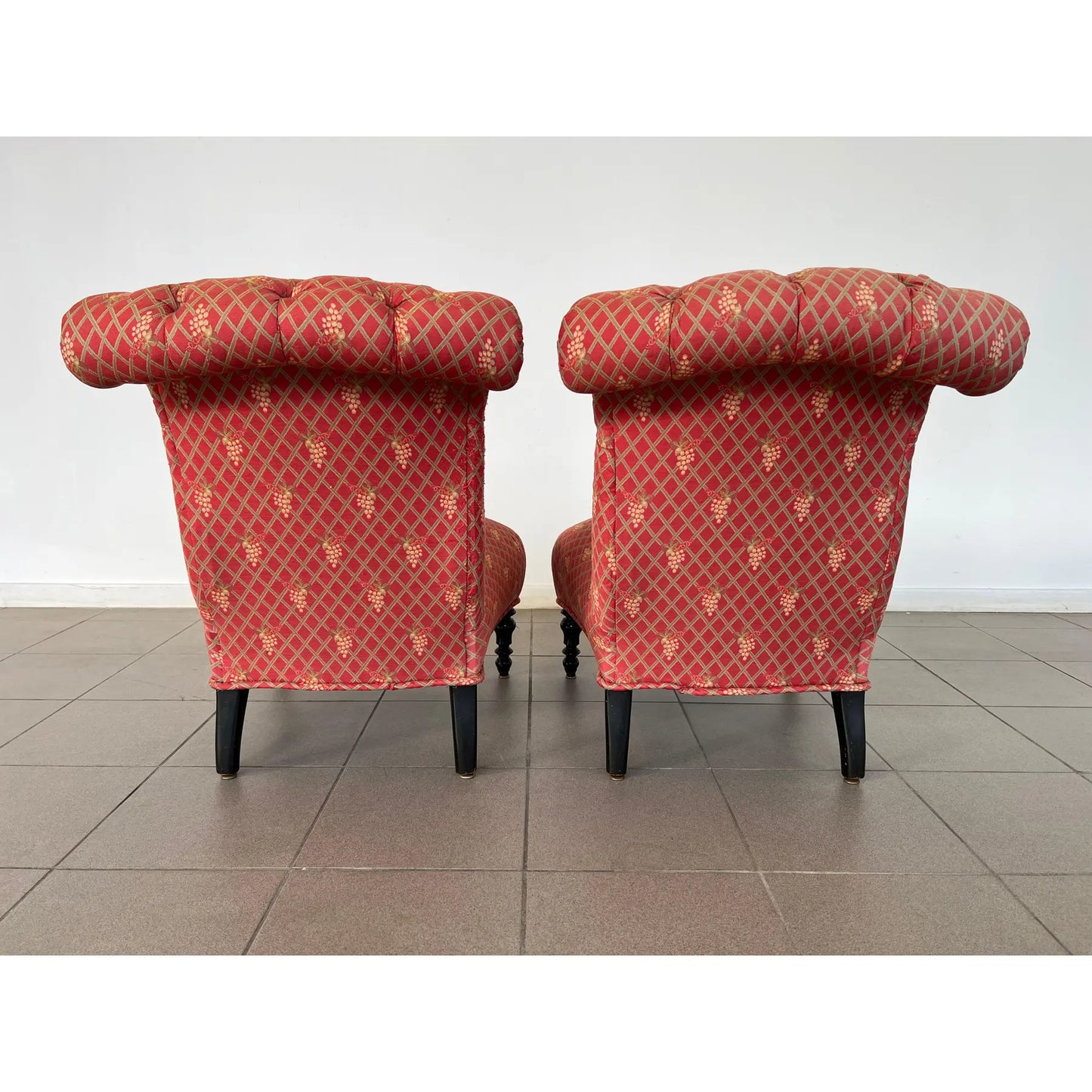 Antique Napoleon III Slipper Chairs – A Pair