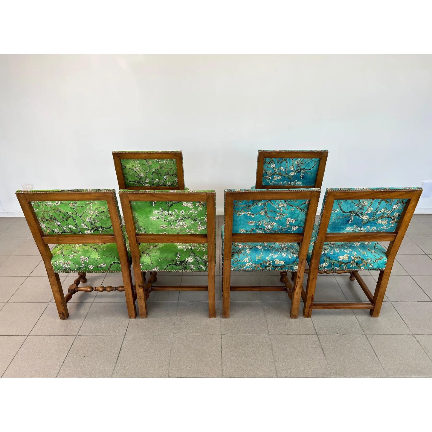 Dining Chairs in Louis XIII Style, Original Upholstery – Set of 6