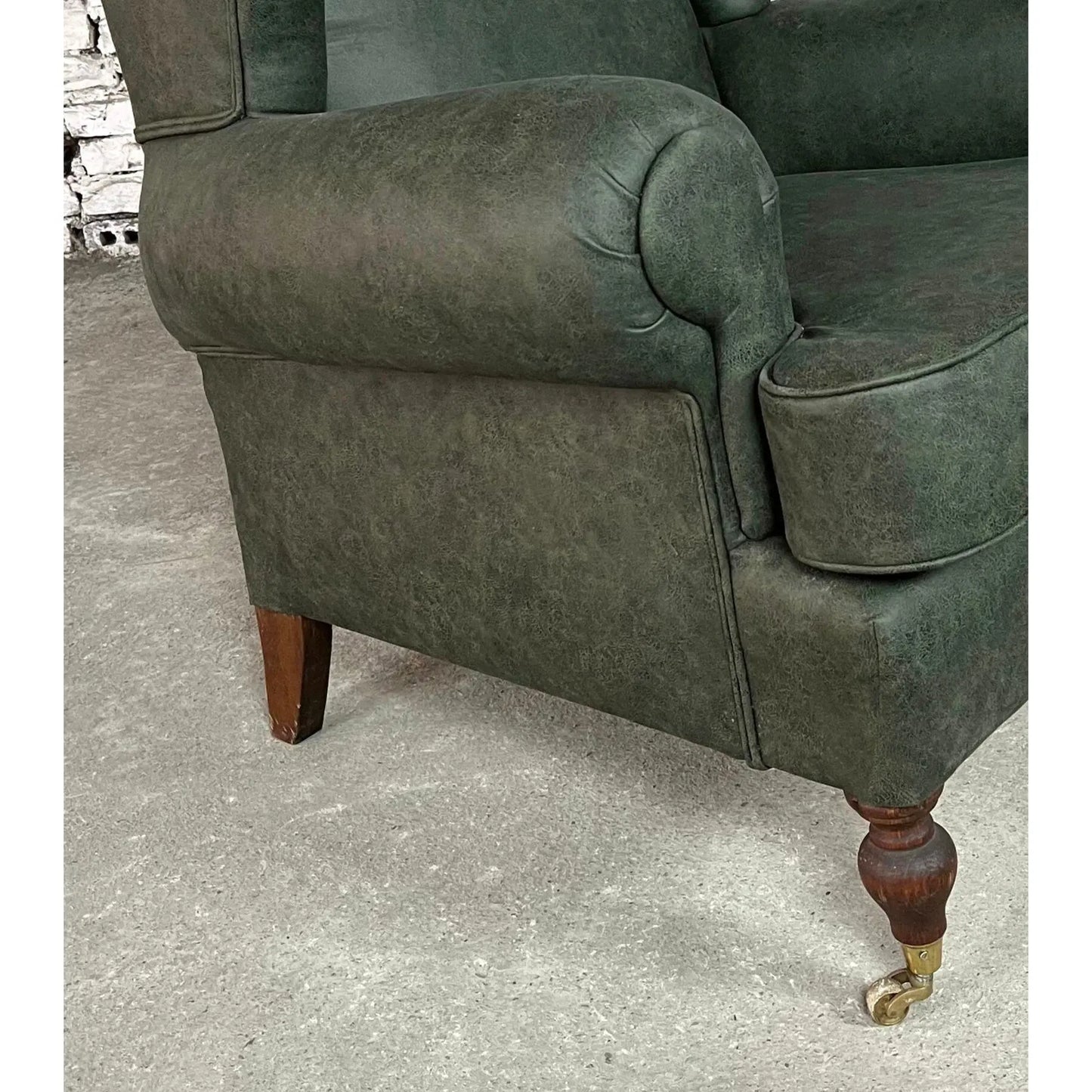 Dutch Wingback Chair, Reupholstered