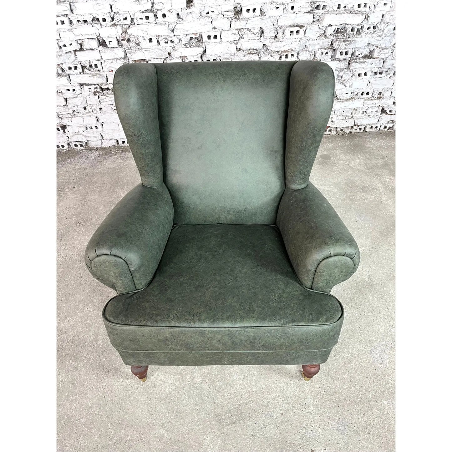 Dutch Wingback Chair, Reupholstered