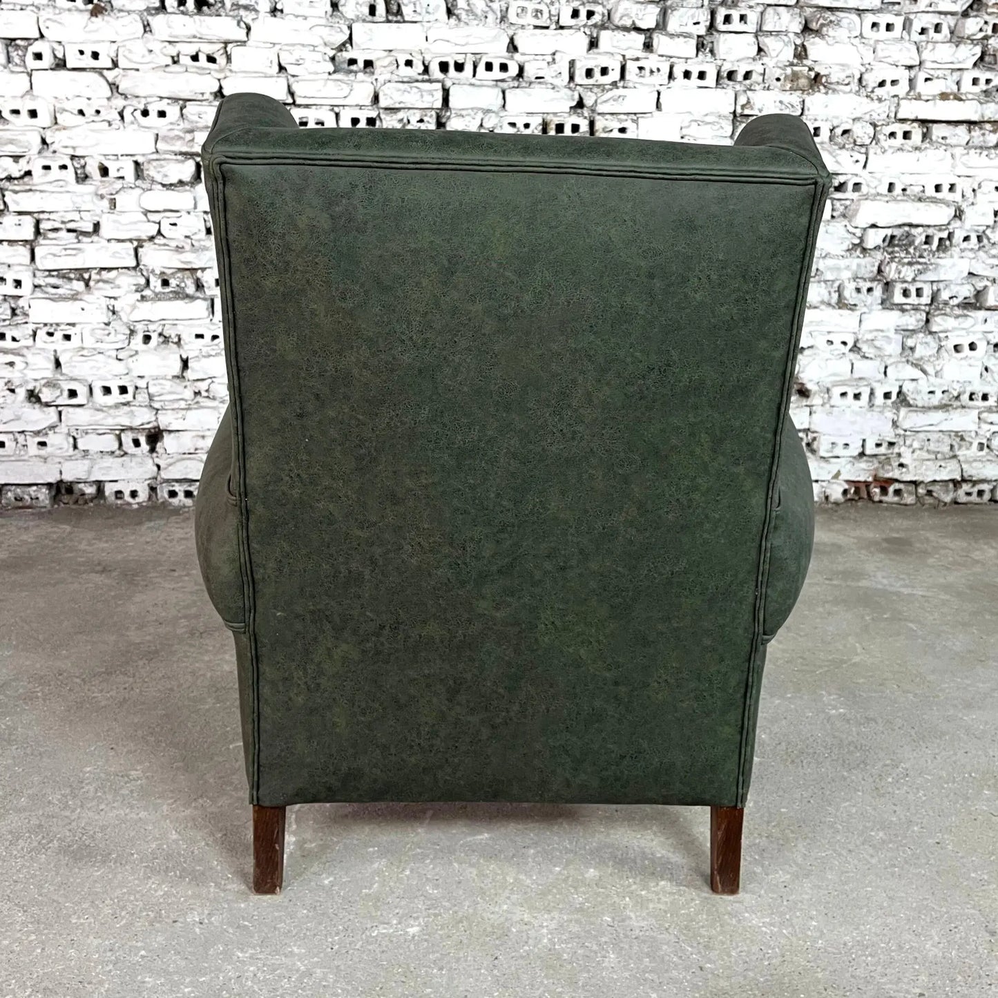 Dutch Wingback Chair, Reupholstered