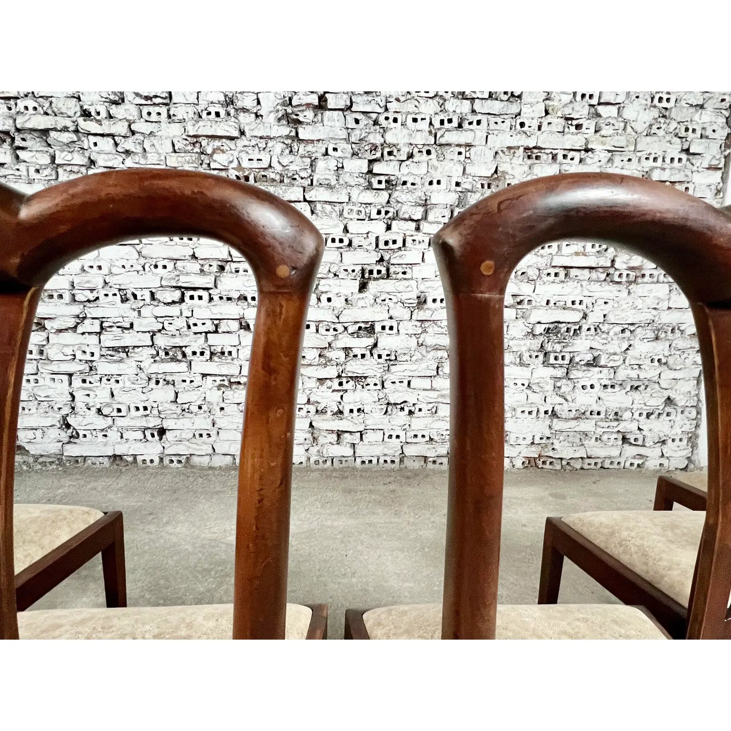 English Georgian Style Mahogany Side Dining Chairs, Newly Upholstered - 8 + 1 Armchair