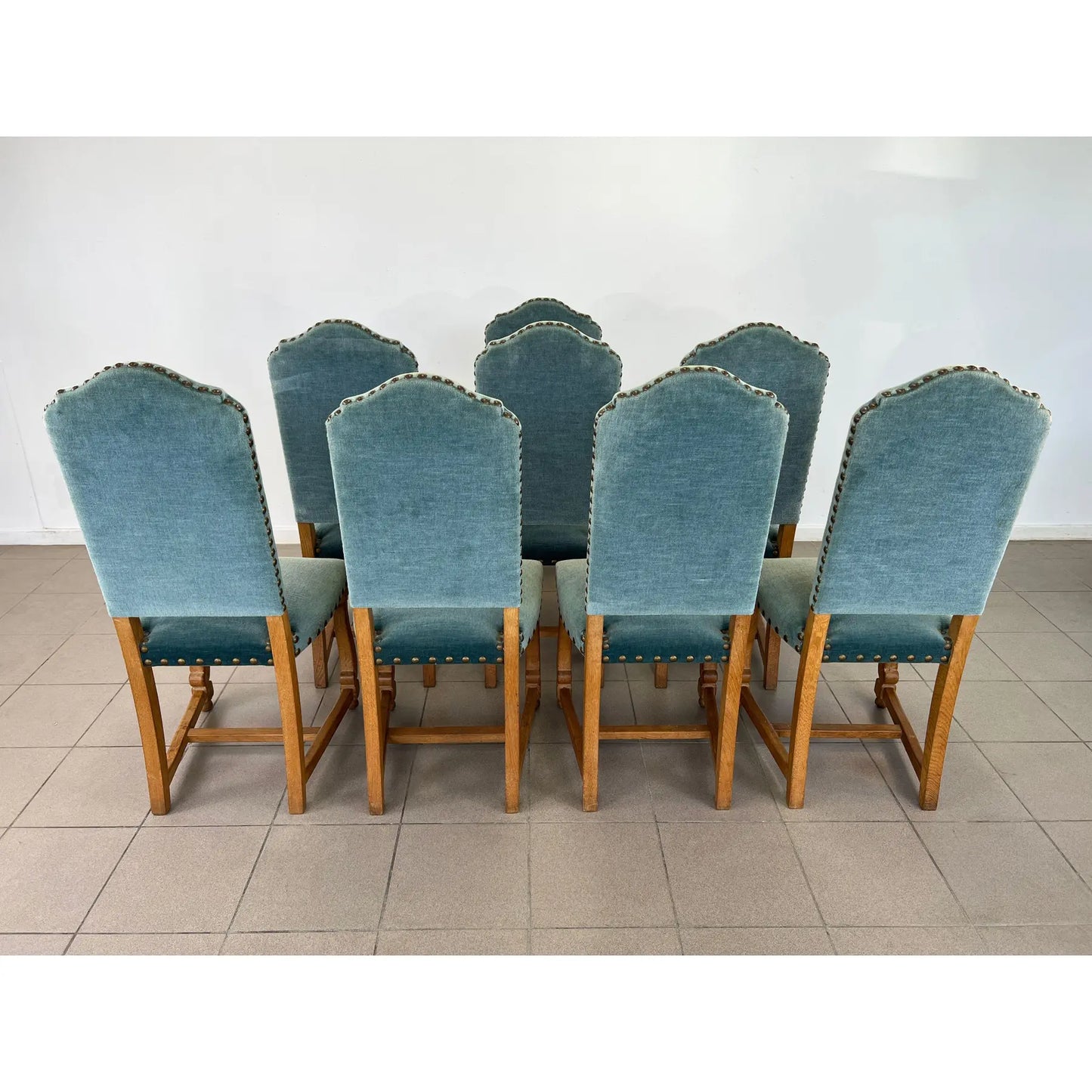 French Louis XIII Dining Chairs – Set of 8