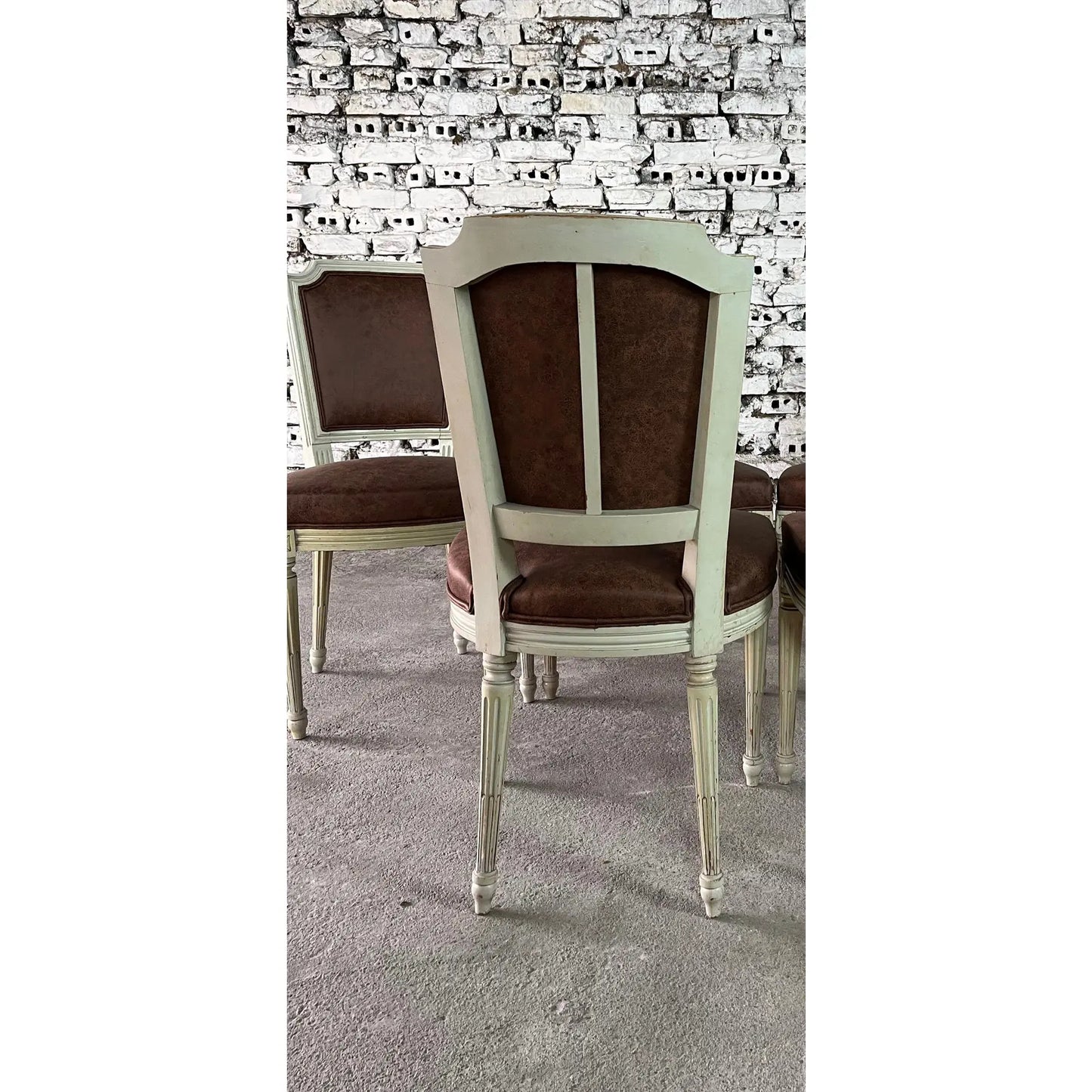 French Louis XVI Style Dining Chairs, Reupholstered – Set of 6