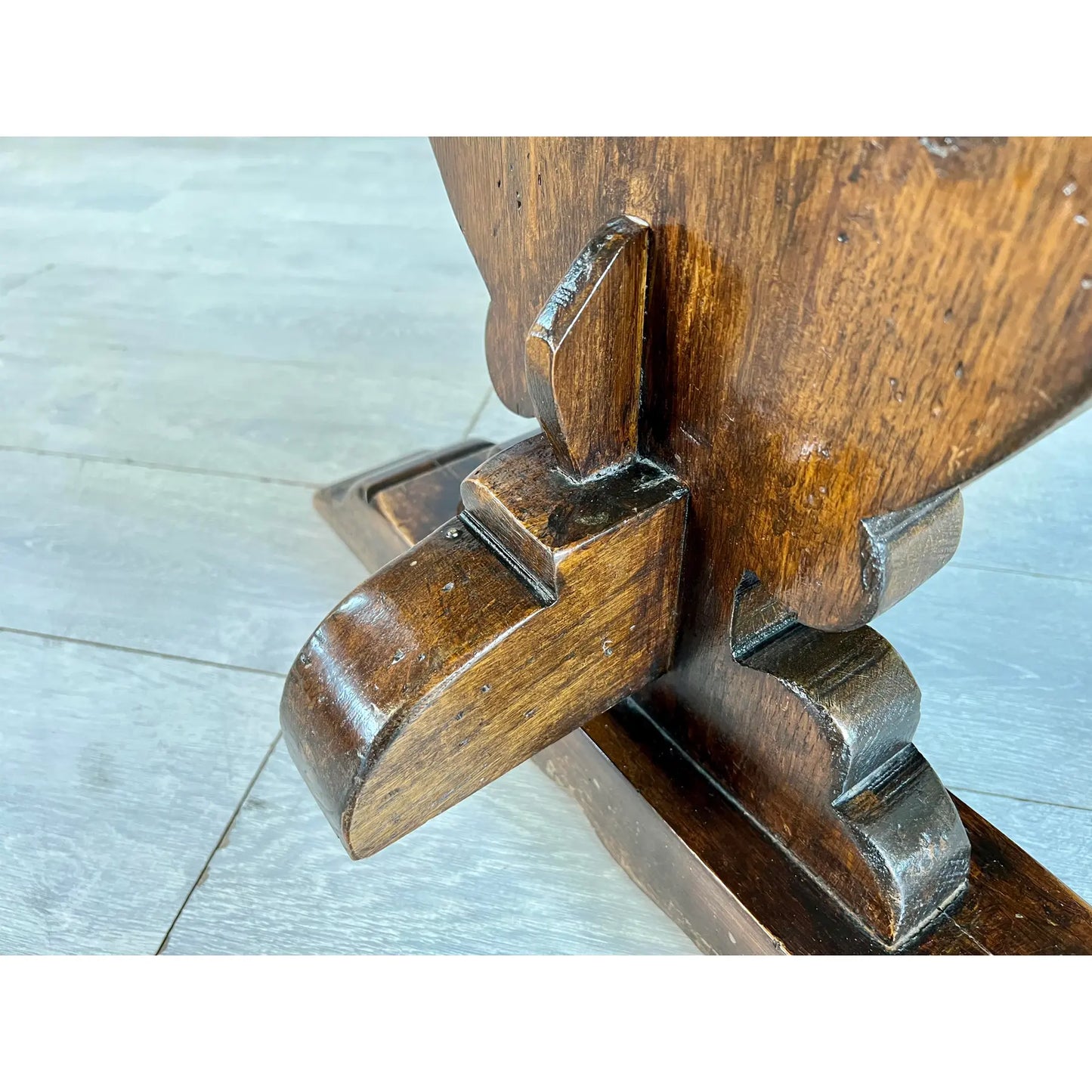 Italian Walnut Drop Leaf Dining Table With Baroque Base