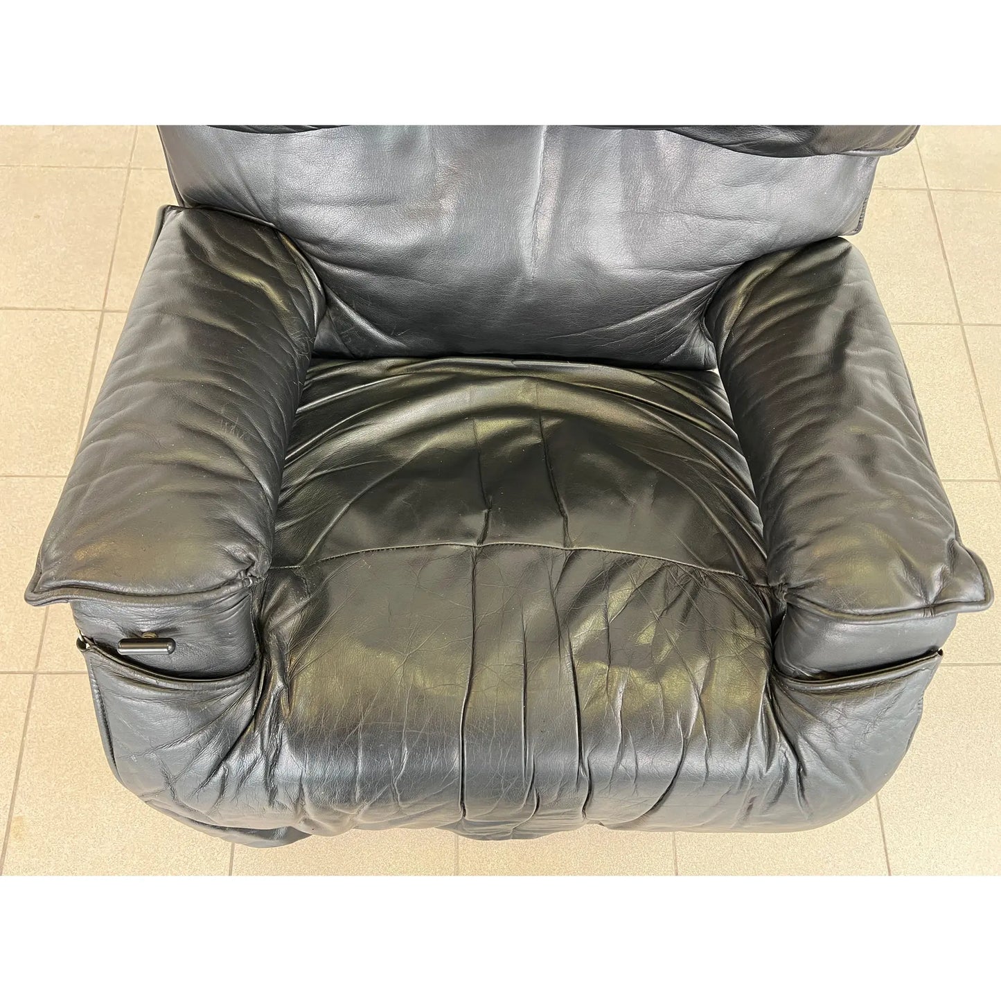 Leather Recliner by Percival Lafer, Brazil 1970s