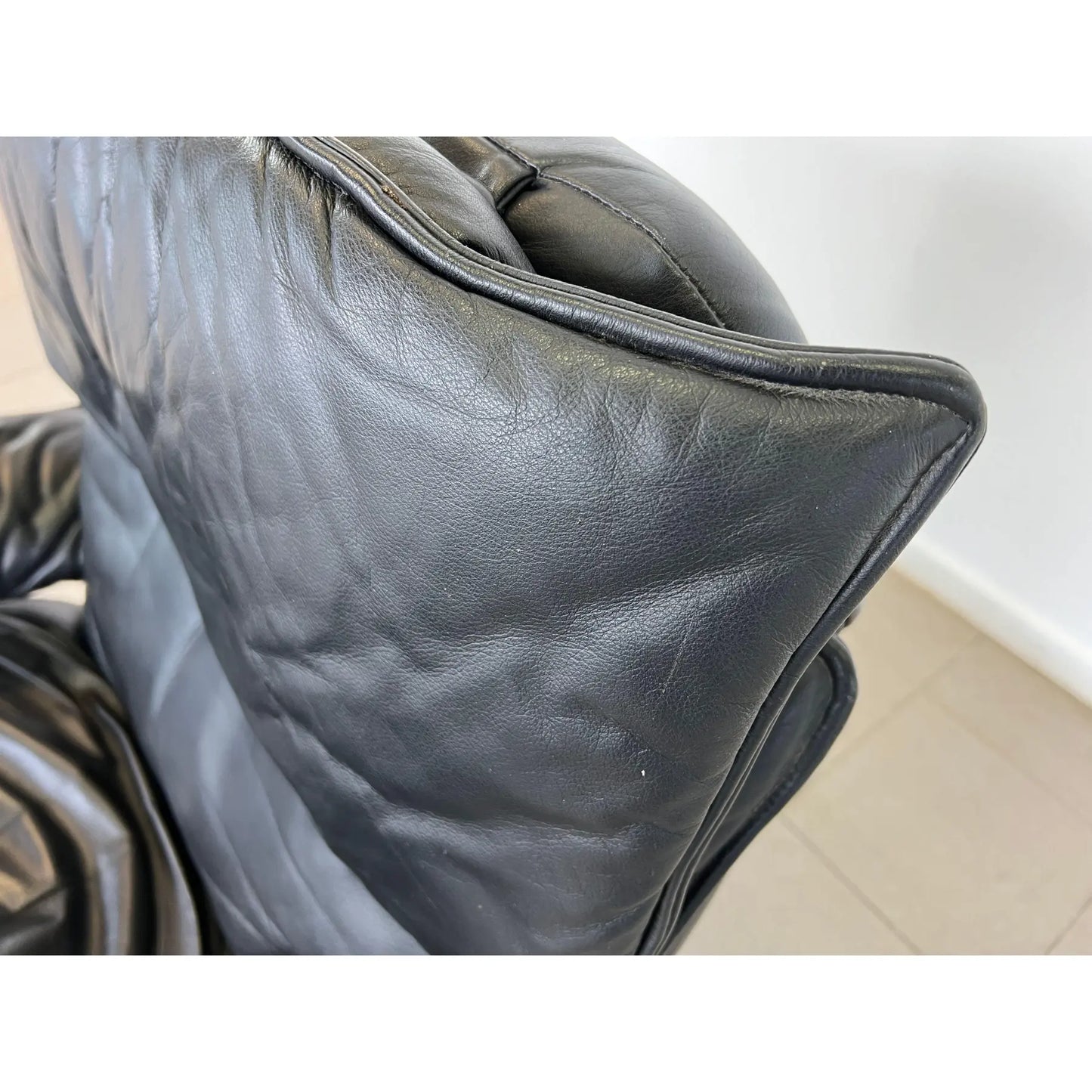 Leather Recliner by Percival Lafer, Brazil 1970s