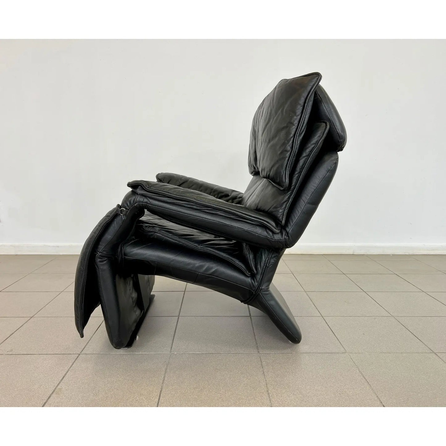Leather Recliner by Percival Lafer, Brazil 1970s