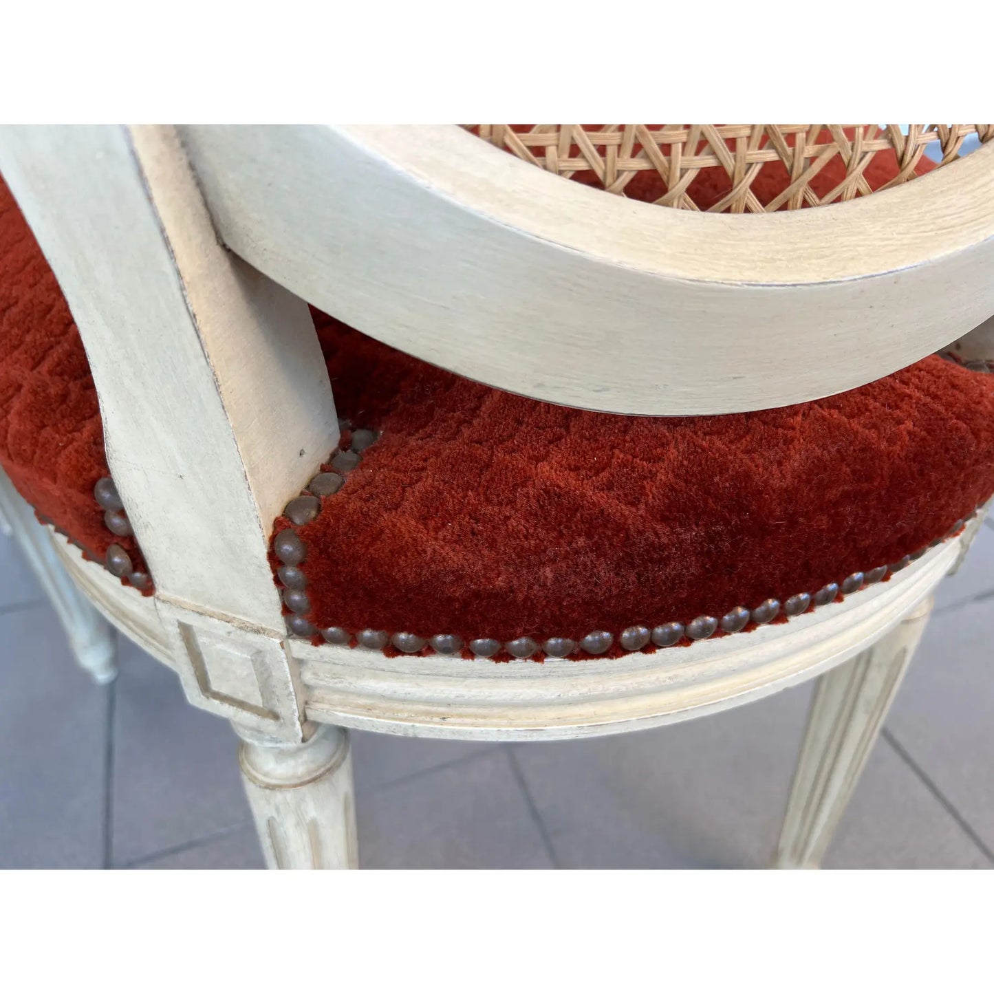 Louis XVI Medallion Cane Back Dining Chairs – Set of 6