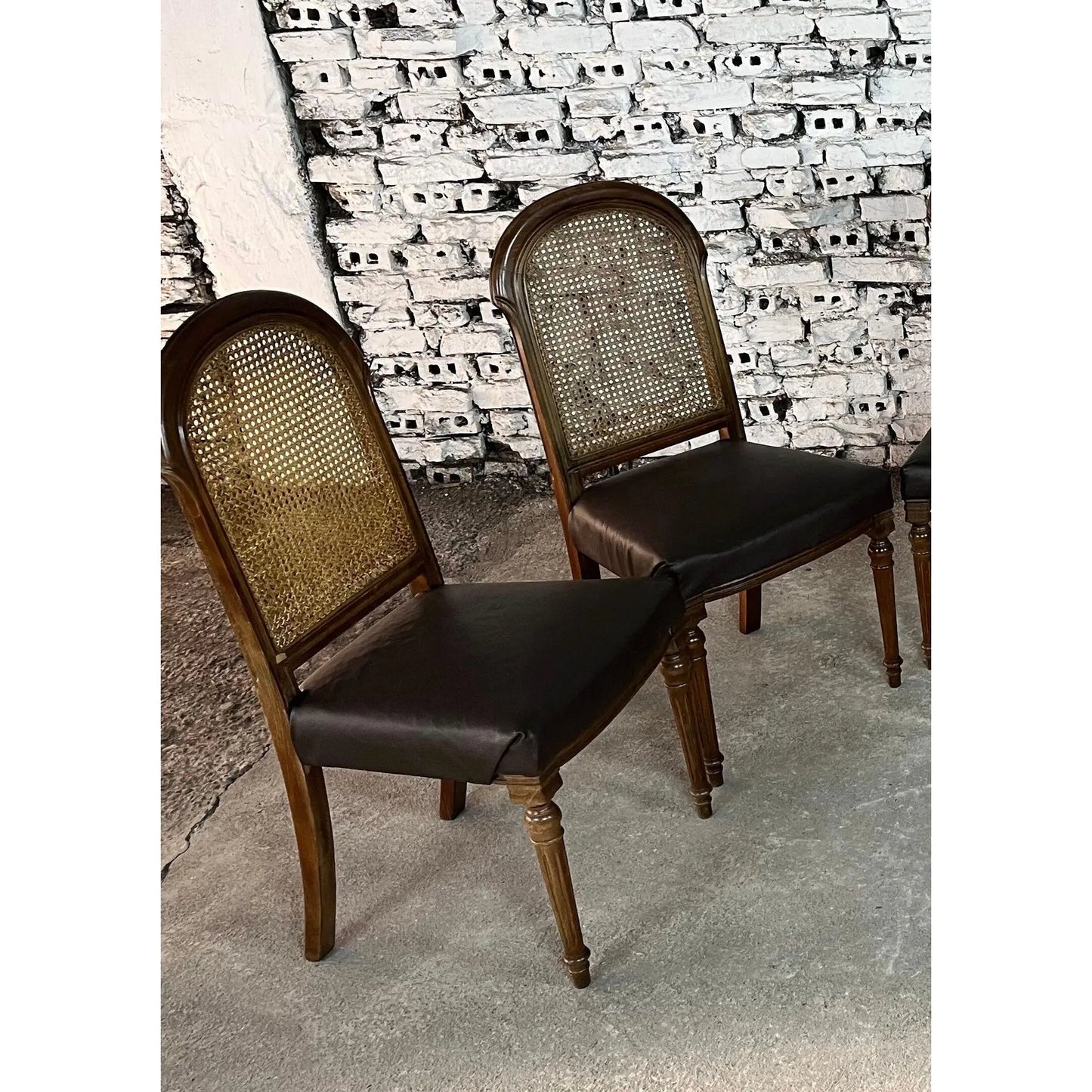 Louis XVI Style Cane Back Dining Chairs – Set of 6