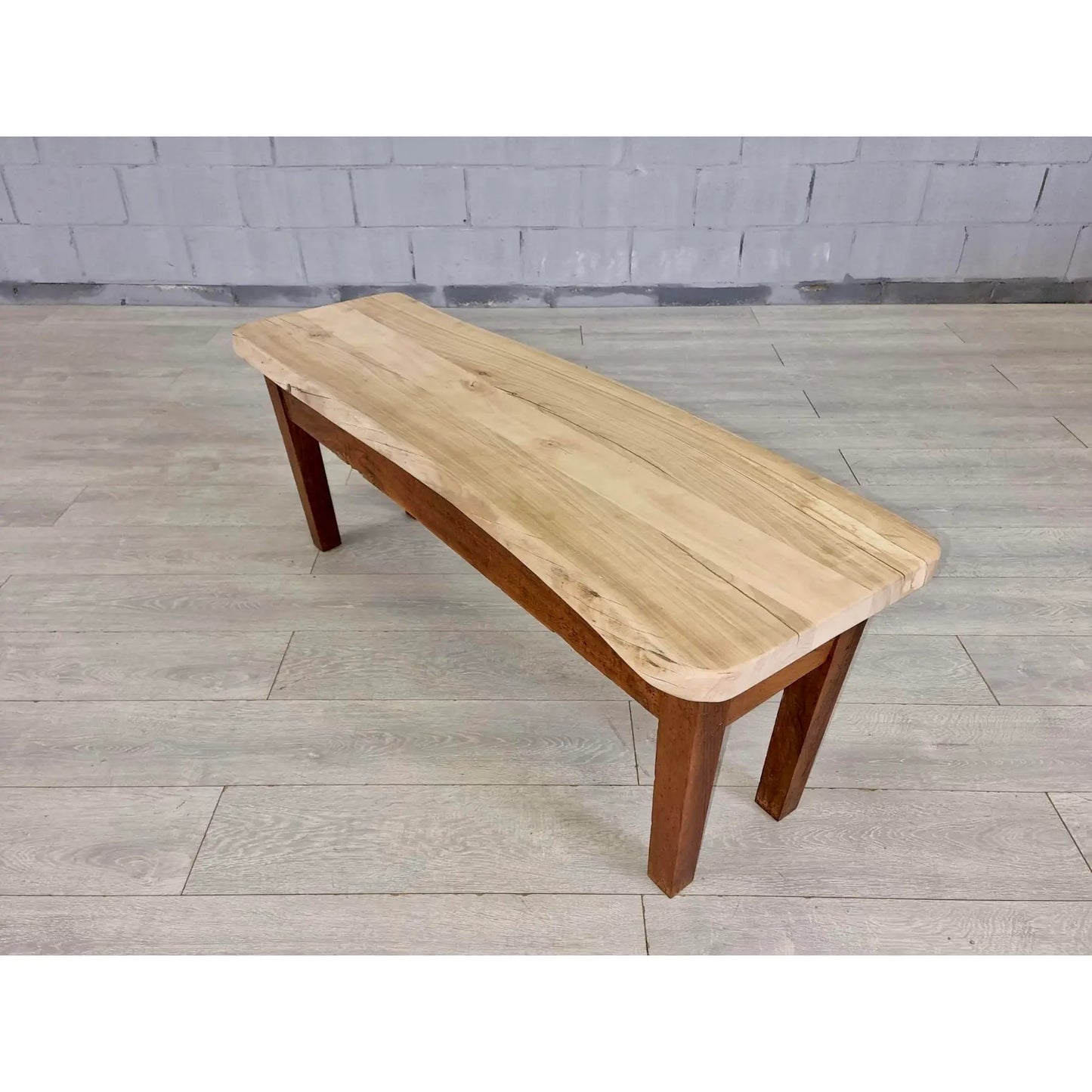 Stylish French Rustic Seating Bench or Side Table Solid Oak