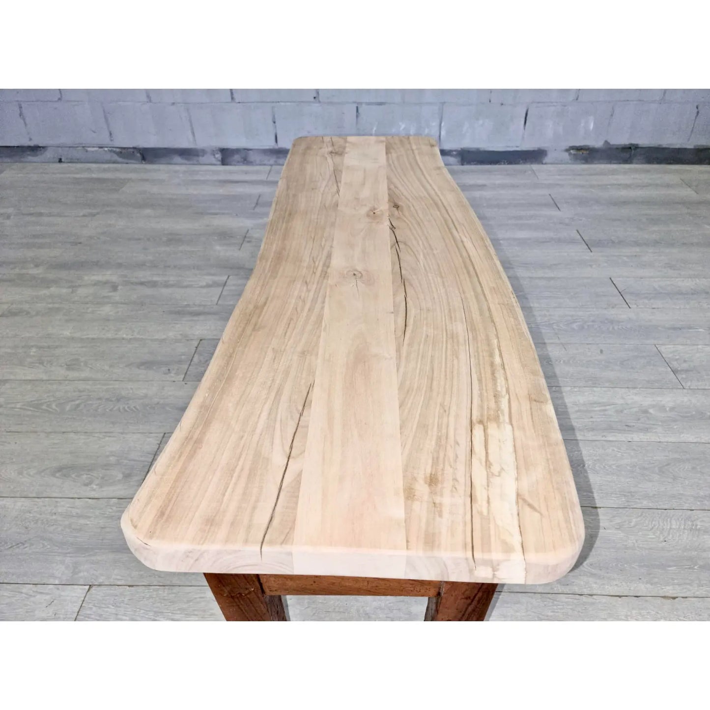 Stylish French Rustic Seating Bench or Side Table Solid Oak