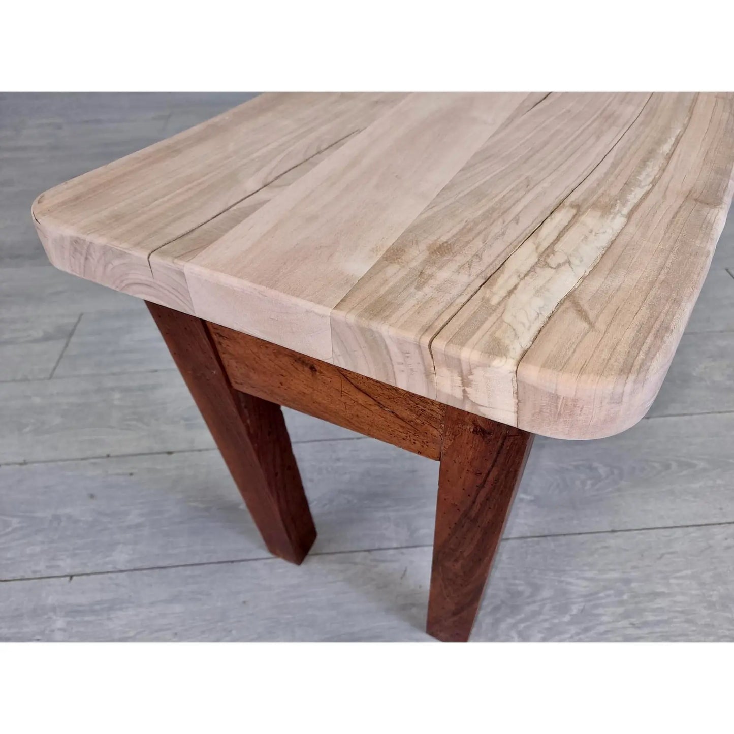 Stylish French Rustic Seating Bench or Side Table Solid Oak