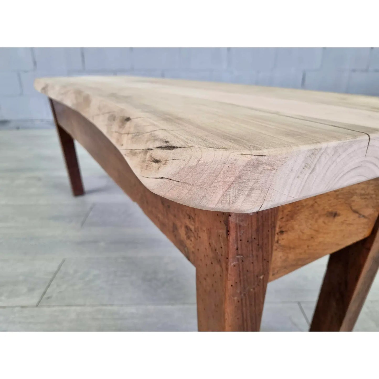 Stylish French Rustic Seating Bench or Side Table Solid Oak