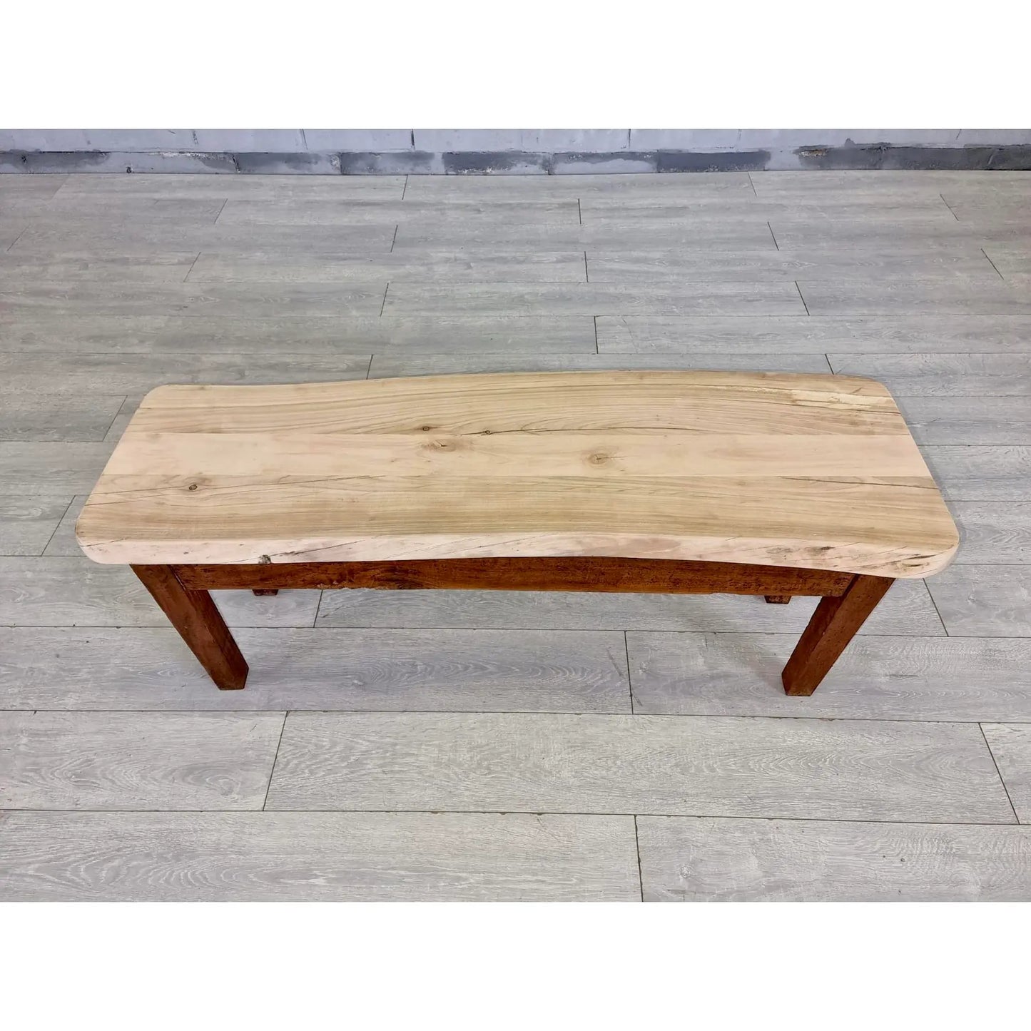 Stylish French Rustic Seating Bench or Side Table Solid Oak