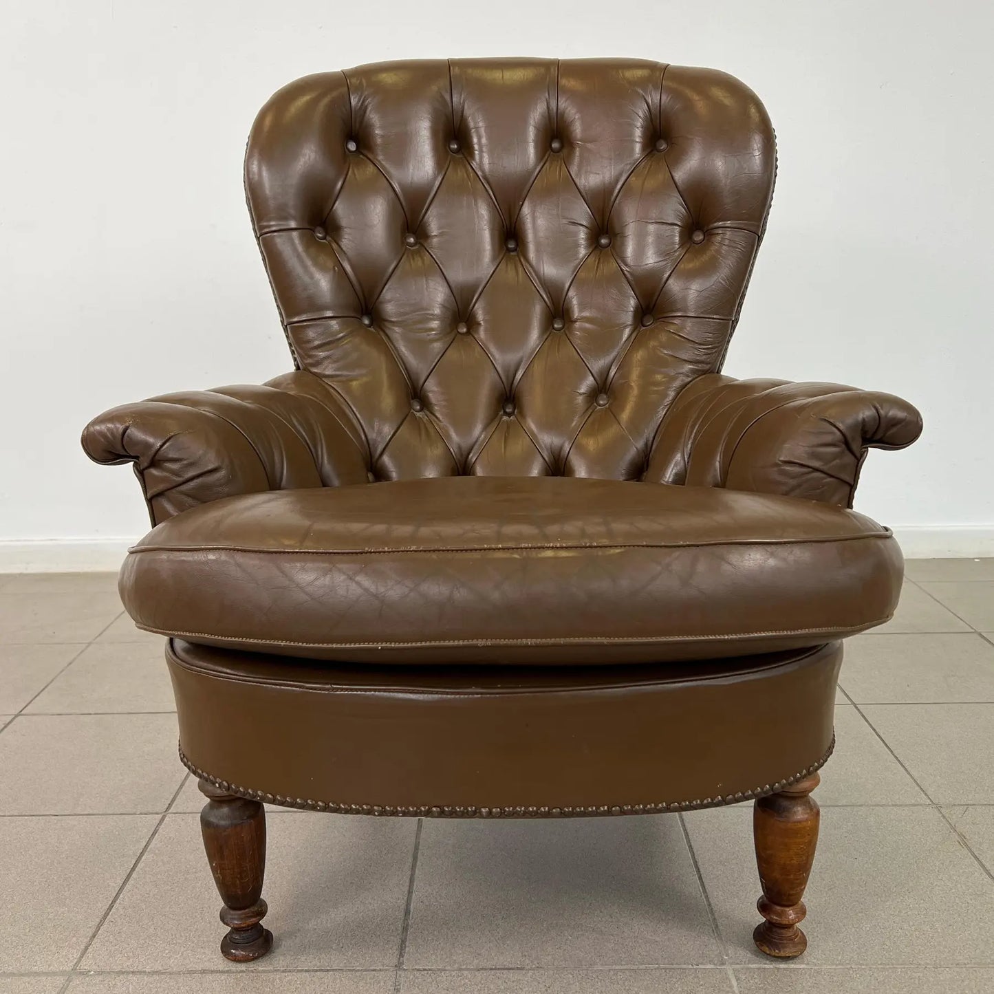 Vintage Dutch Leather Club Chair