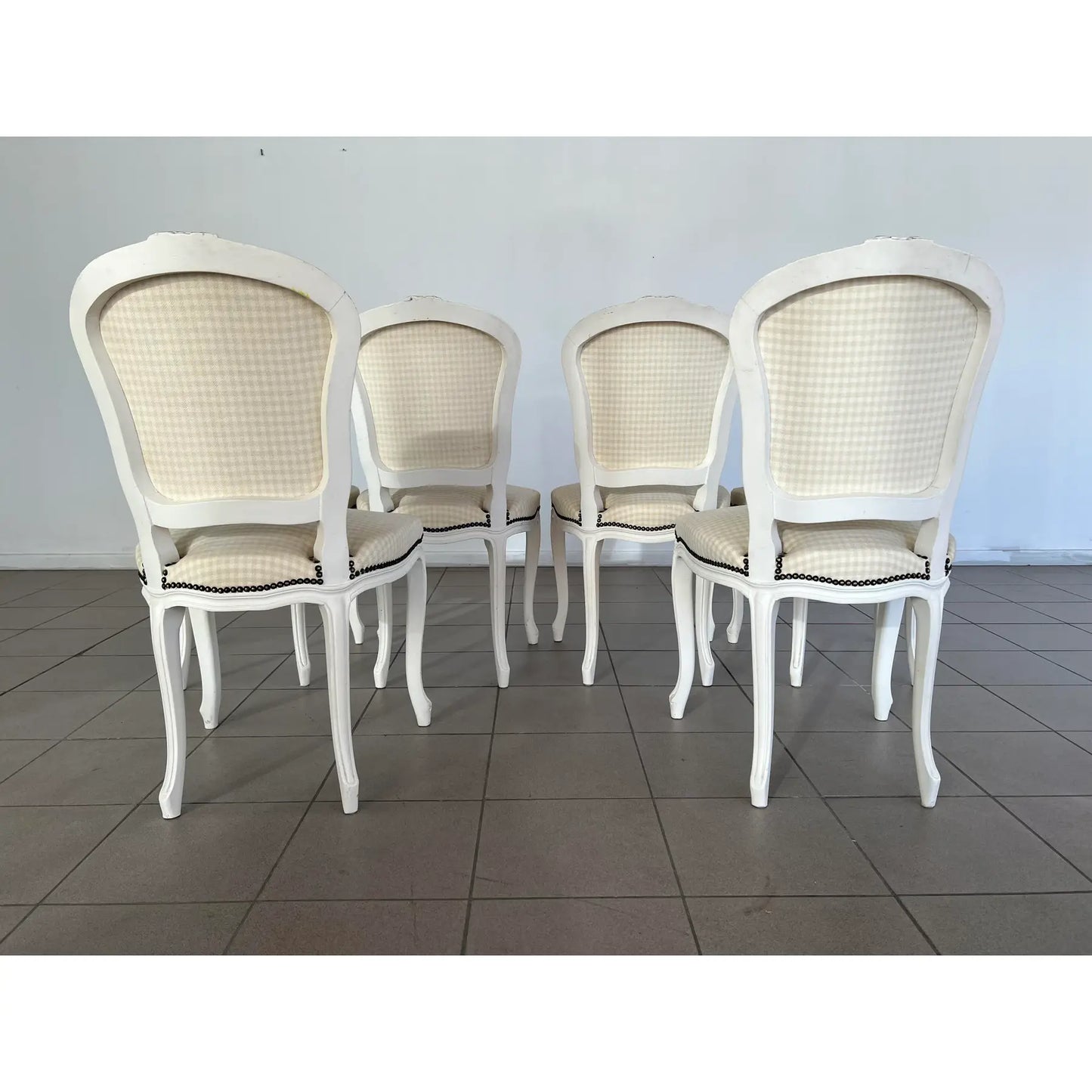 Vintage French Louis XV Style Dining Chairs – Set of 6