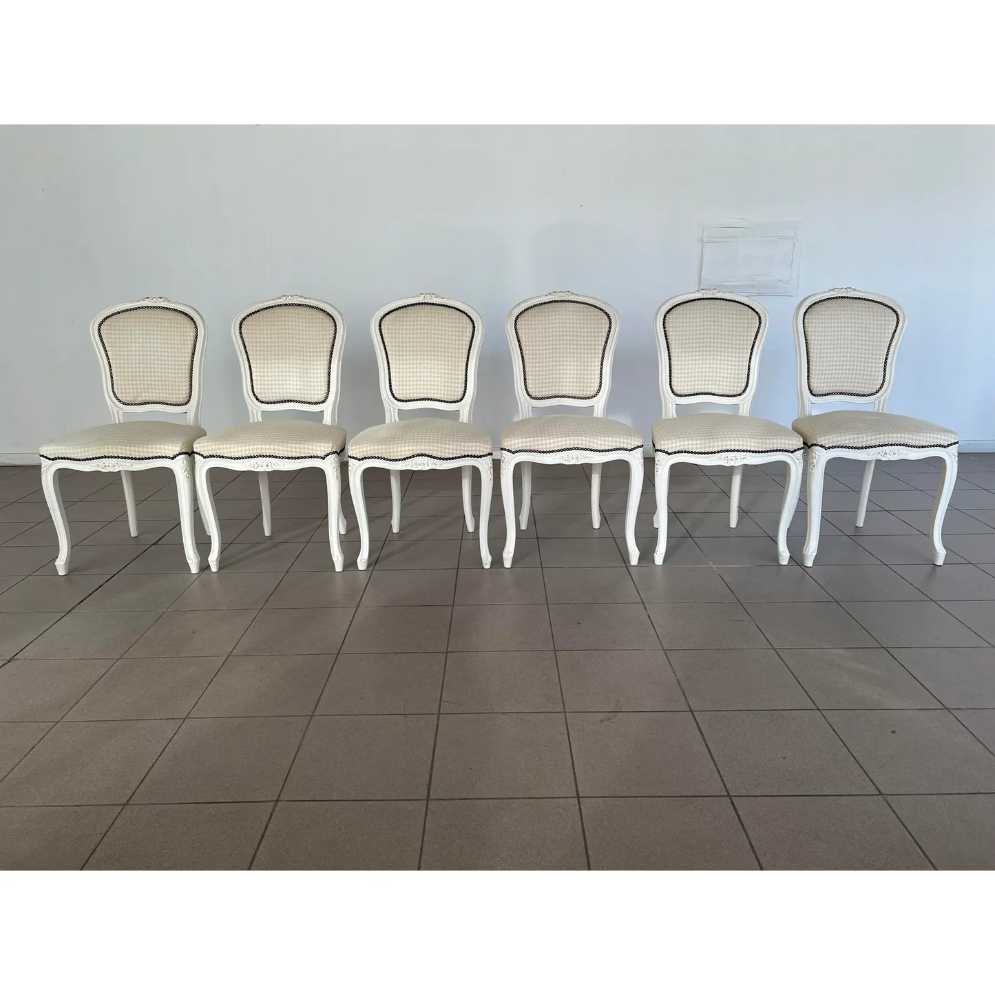 Vintage French Louis XV Style Dining Chairs – Set of 6